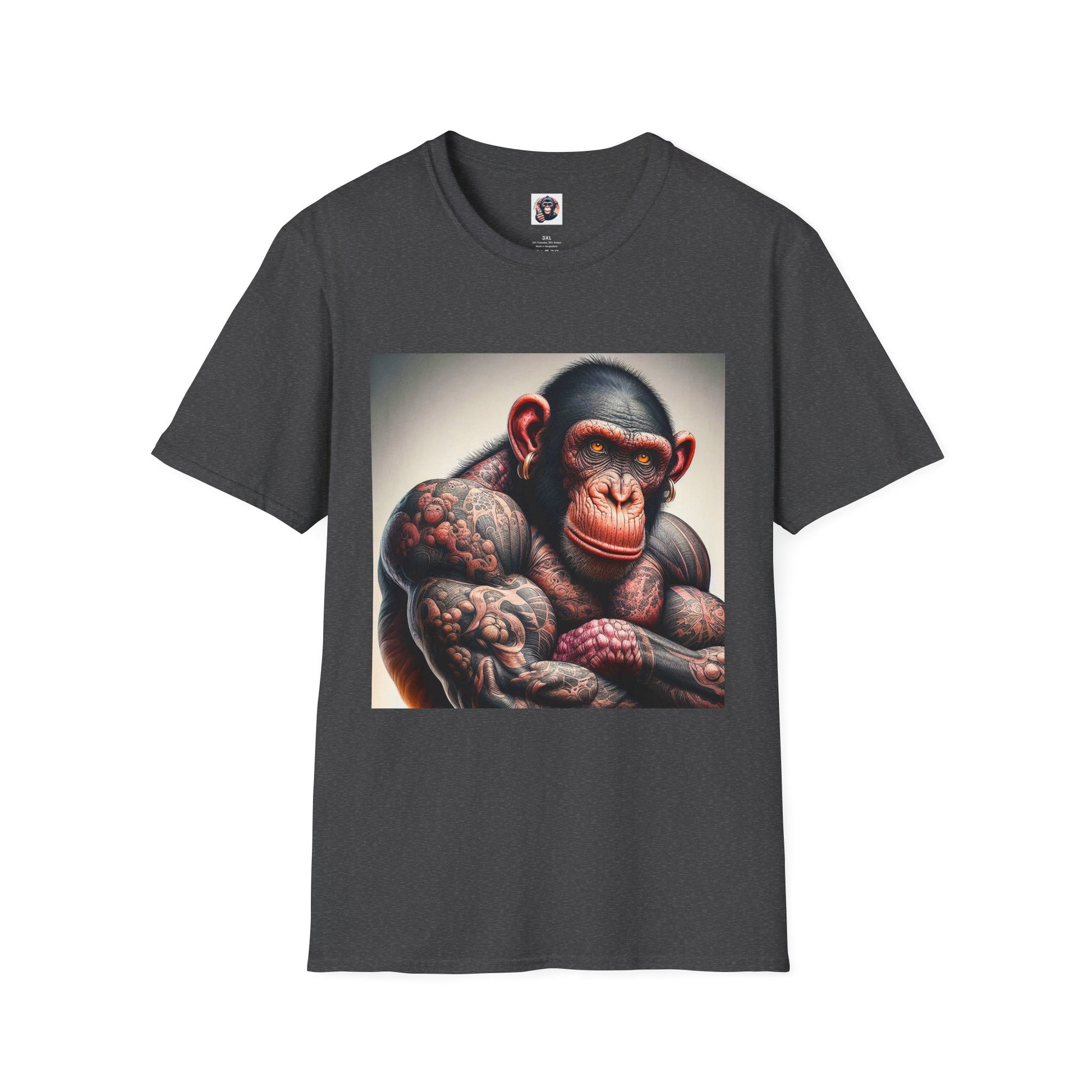 Bonobo muscles T-Shirt Printify XS Dark Heather