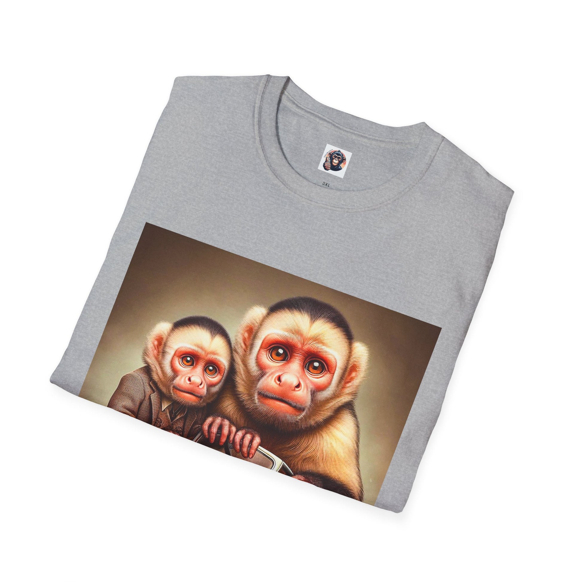 Capuchin friends driving Tee Shirt T-Shirt Printify