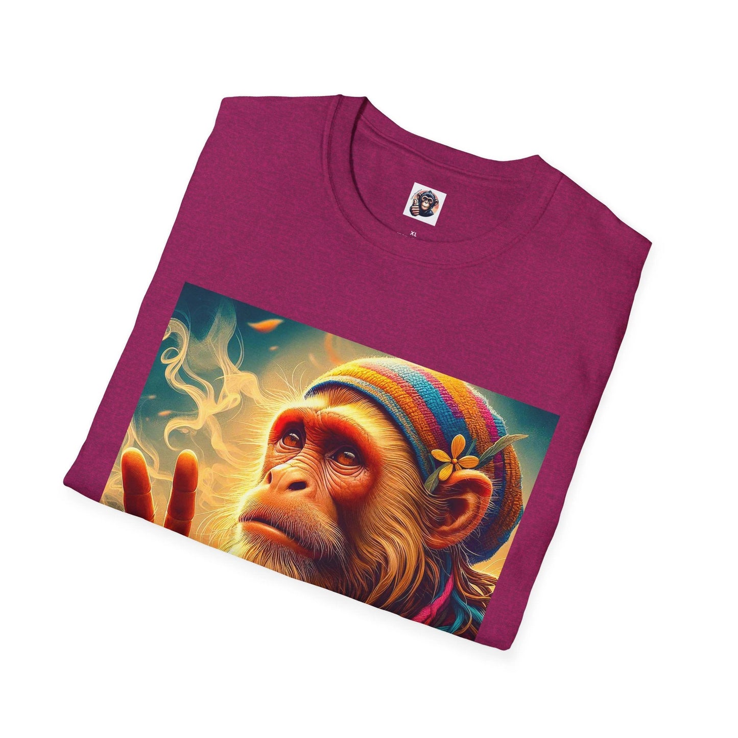 Capuchin Monkey Wise Man T Shirt Cotton Crew Neck Colorful Graphic Tee For Animal Lovers by Printify
