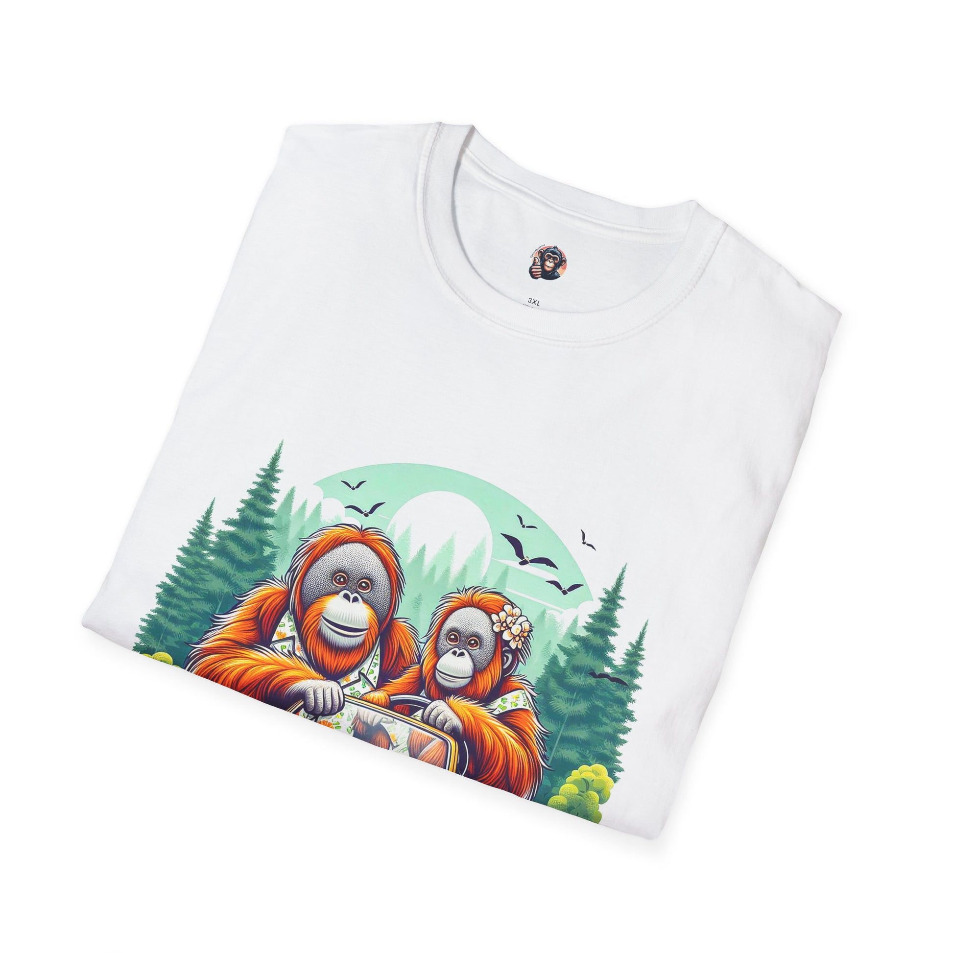 Orangutans car ride T-Shirt Printify