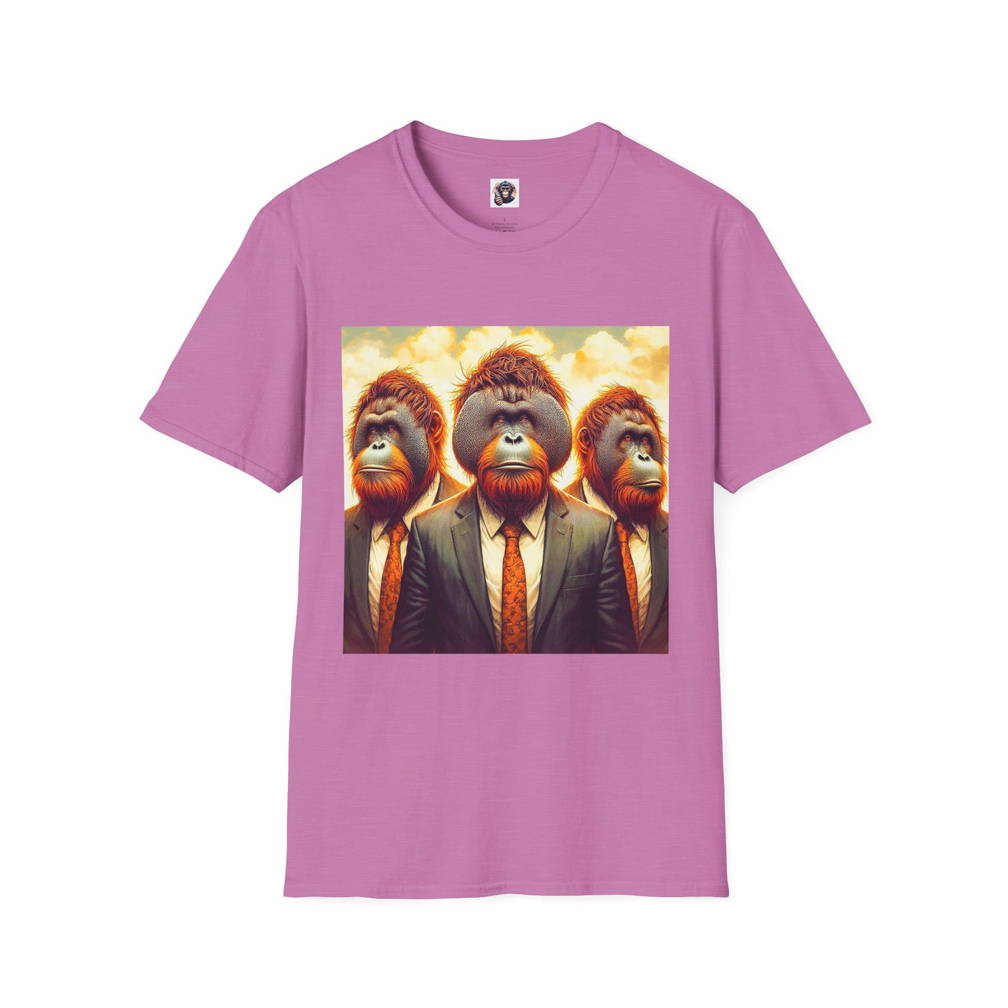 Orangutans business men T-Shirt Printify S Heather Radiant Orchid