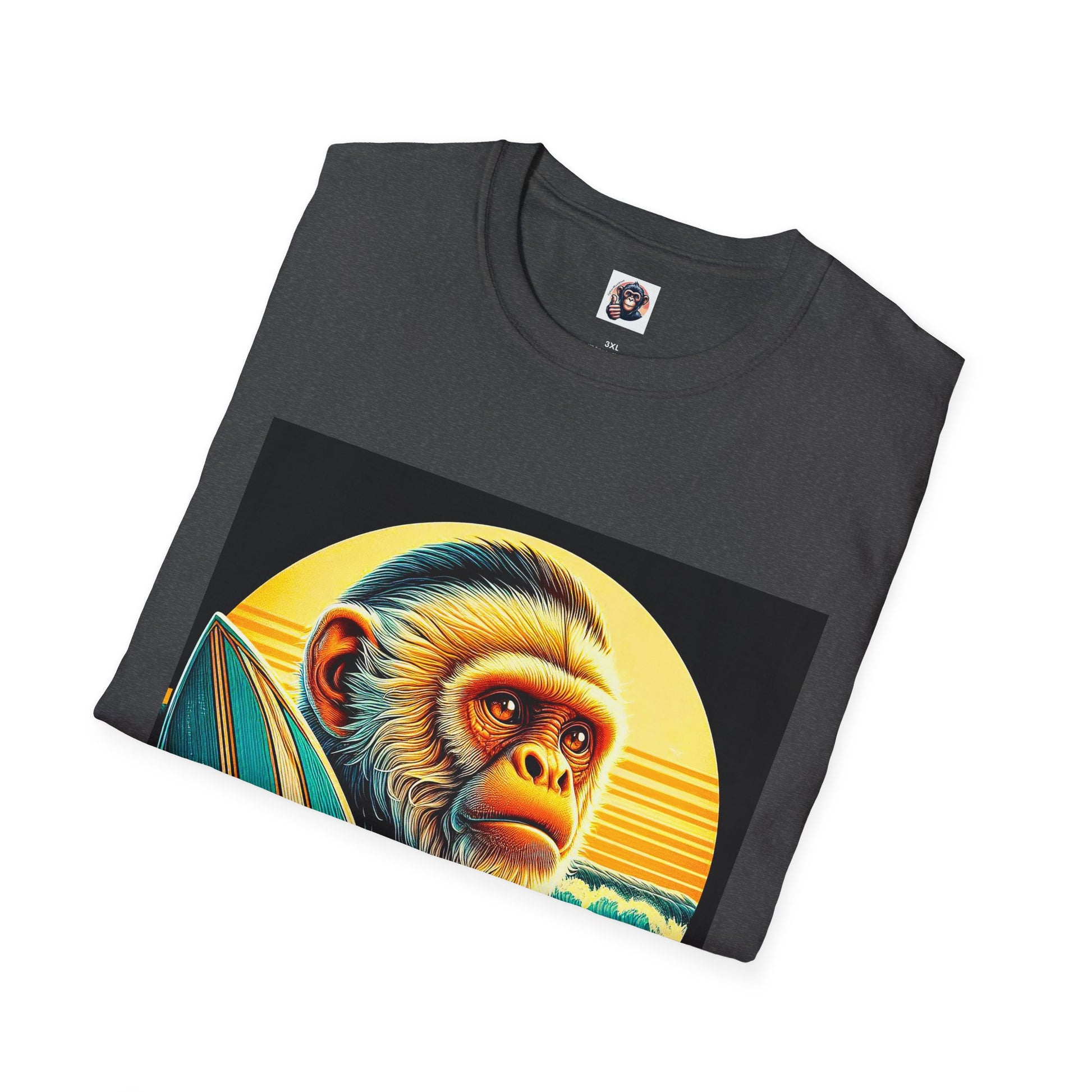 Capuchin Monkey old surfer T-Shirt Printify