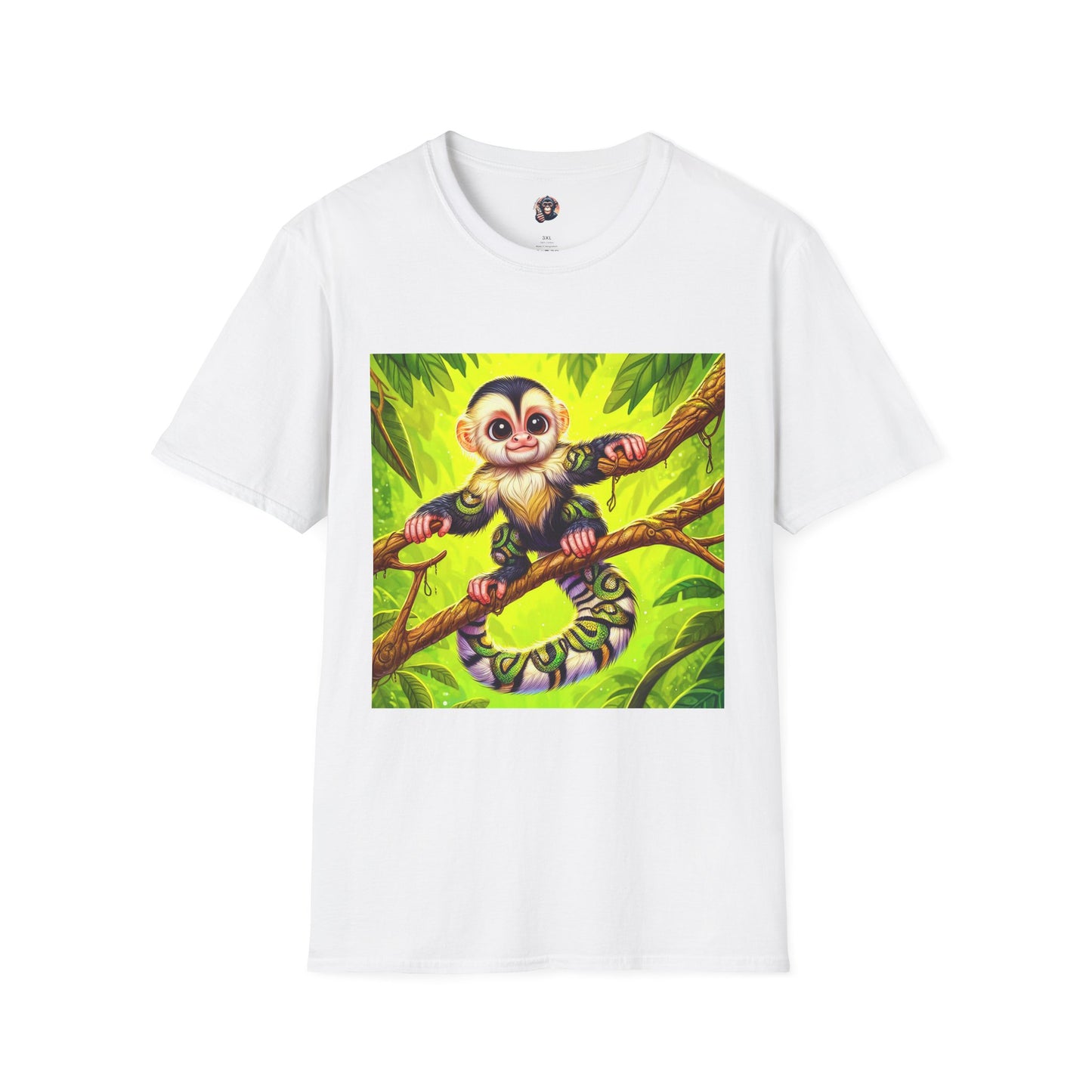 Capuchin Monkey jungle T-Shirt T-Shirt Printify S White