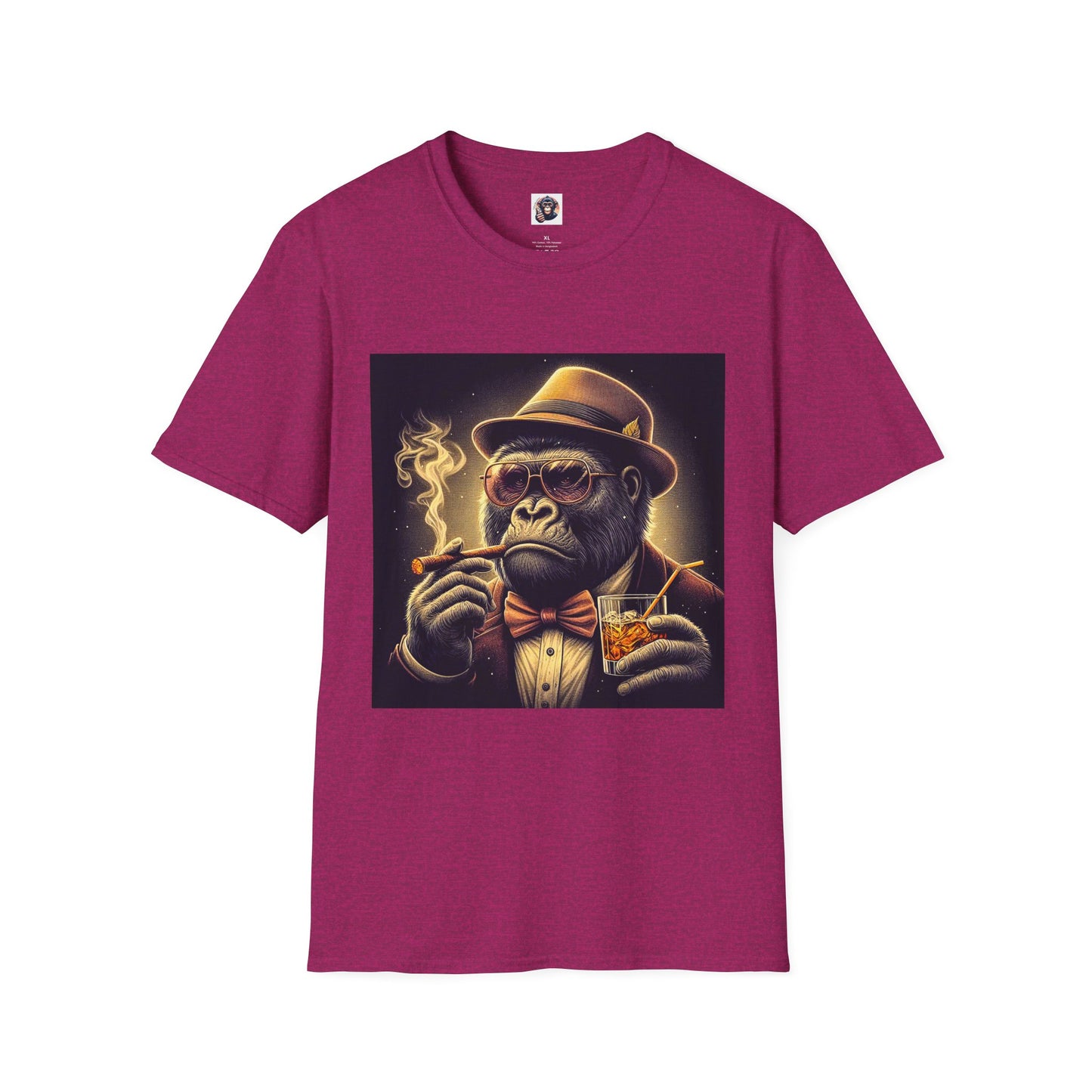 Gorilla cigars T-Shirt Printify S Antique Heliconia