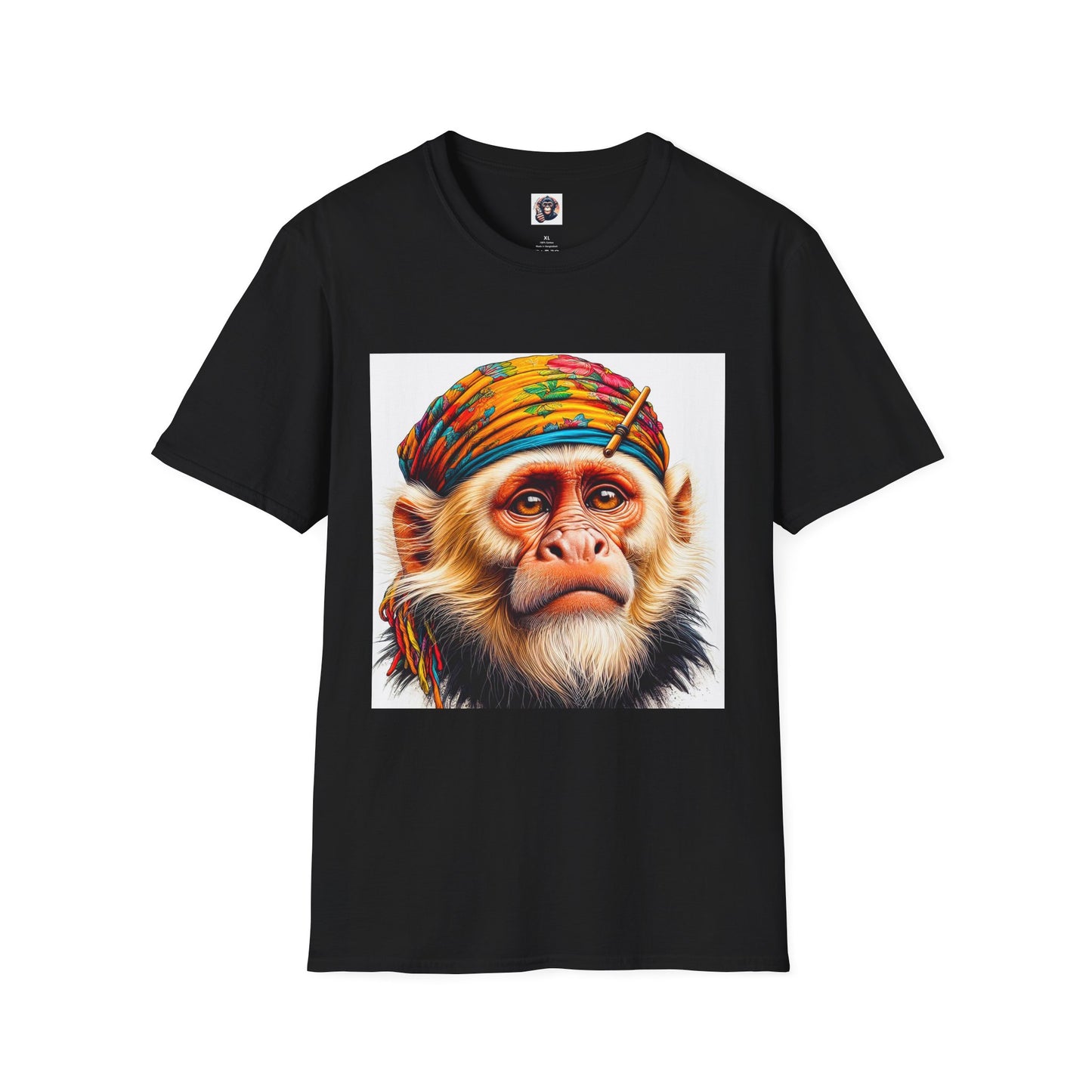 Capuchin Monkey old soul shirt T-Shirt Printify XS Black