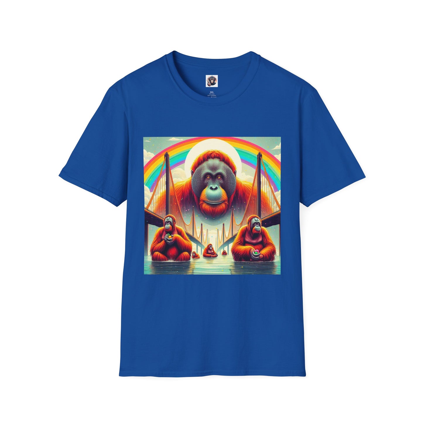 Orangutans rainbow T-Shirt Printify XS Royal