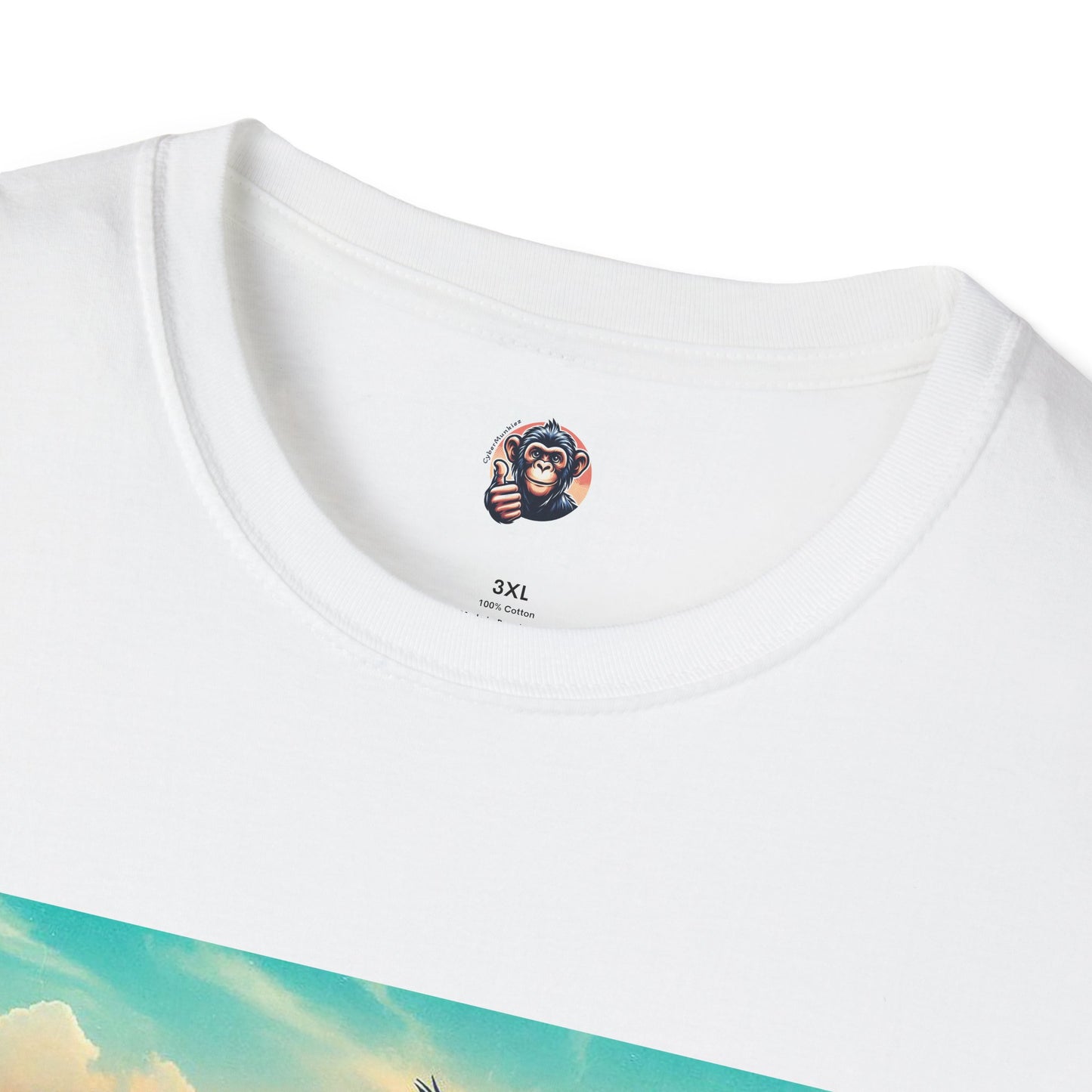 Lemurs surfing dude T-Shirt Printify