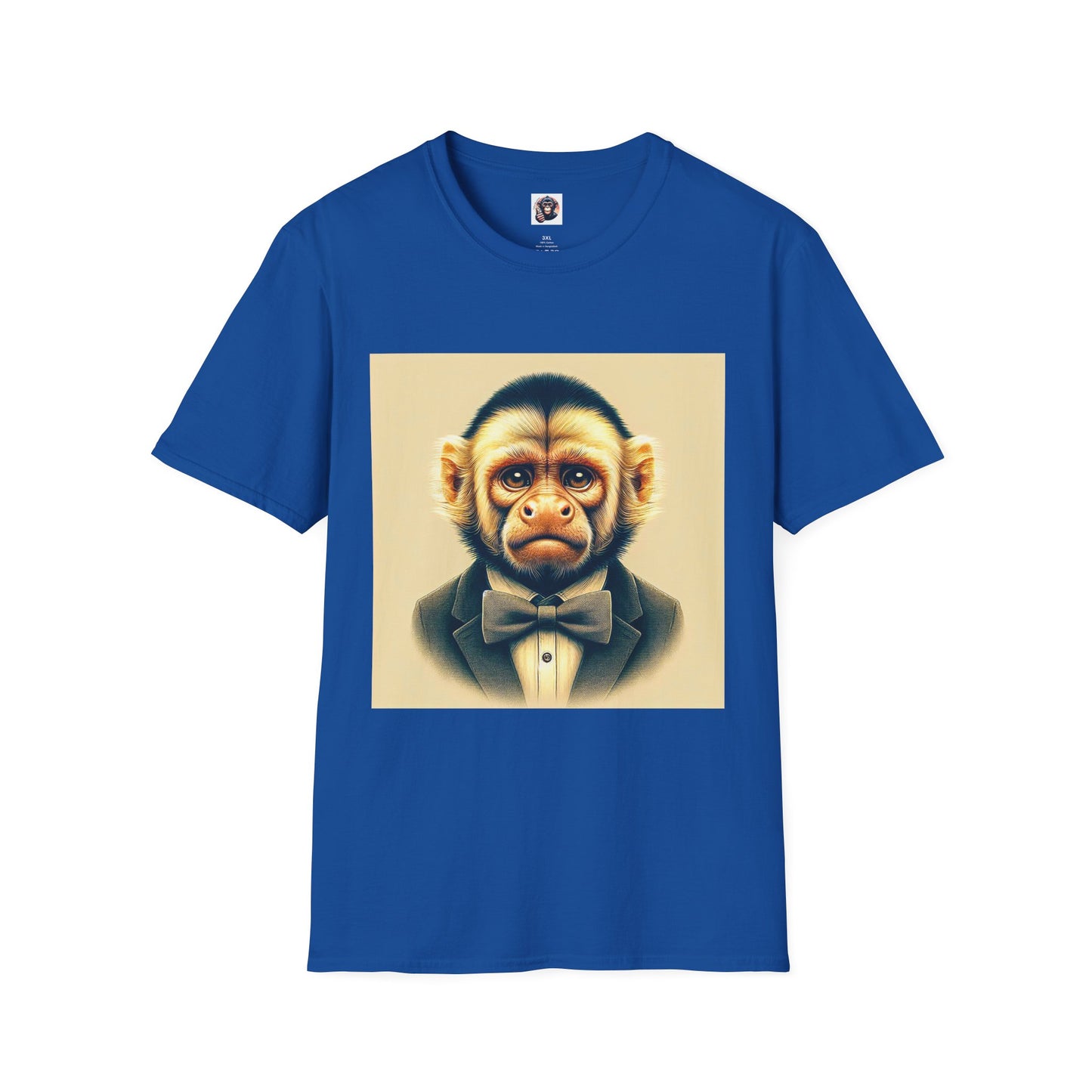 Capuchin Monkey business professional shirt T-Shirt Printify XS Royal