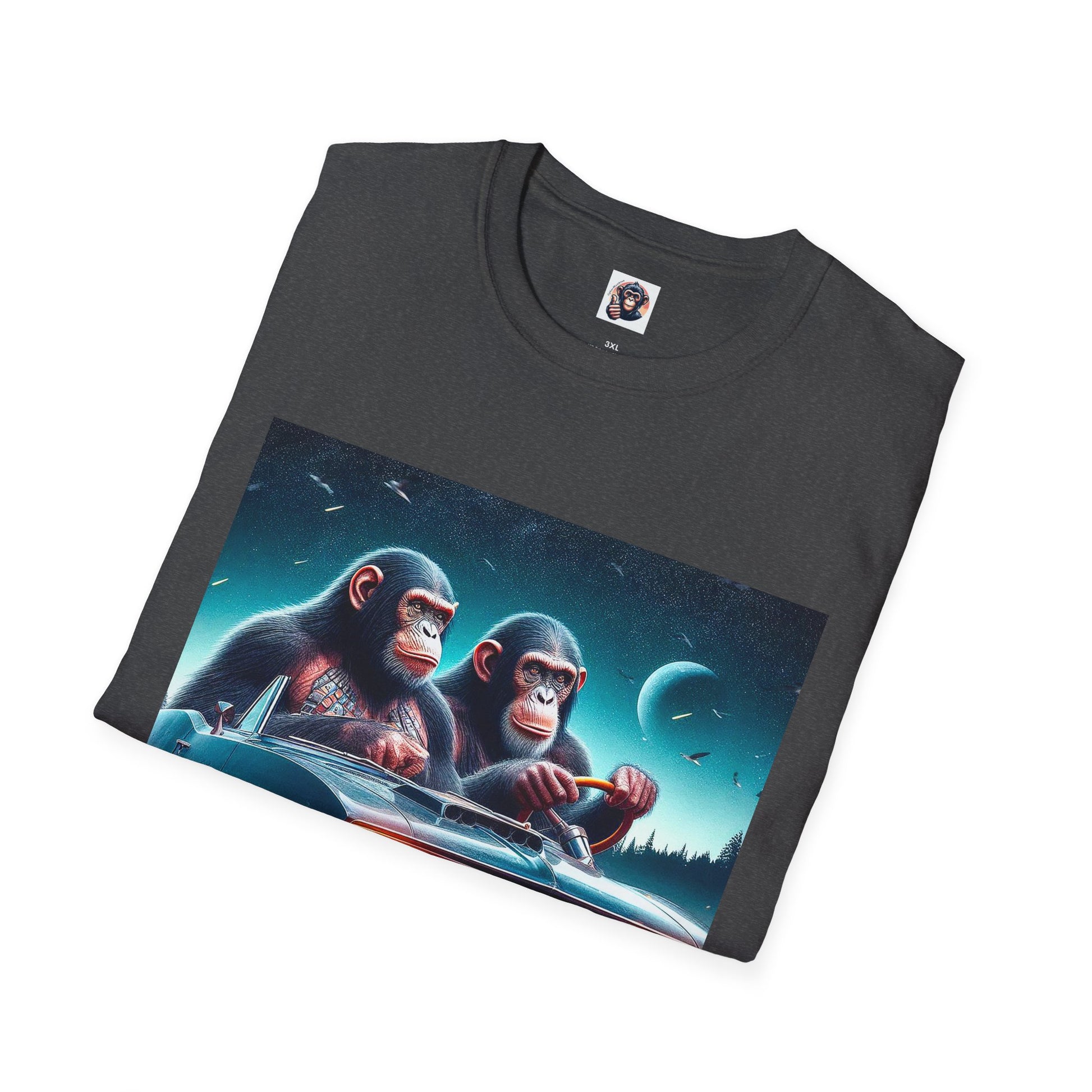 Wacky Bonobo friends driving T-Shirt Printify