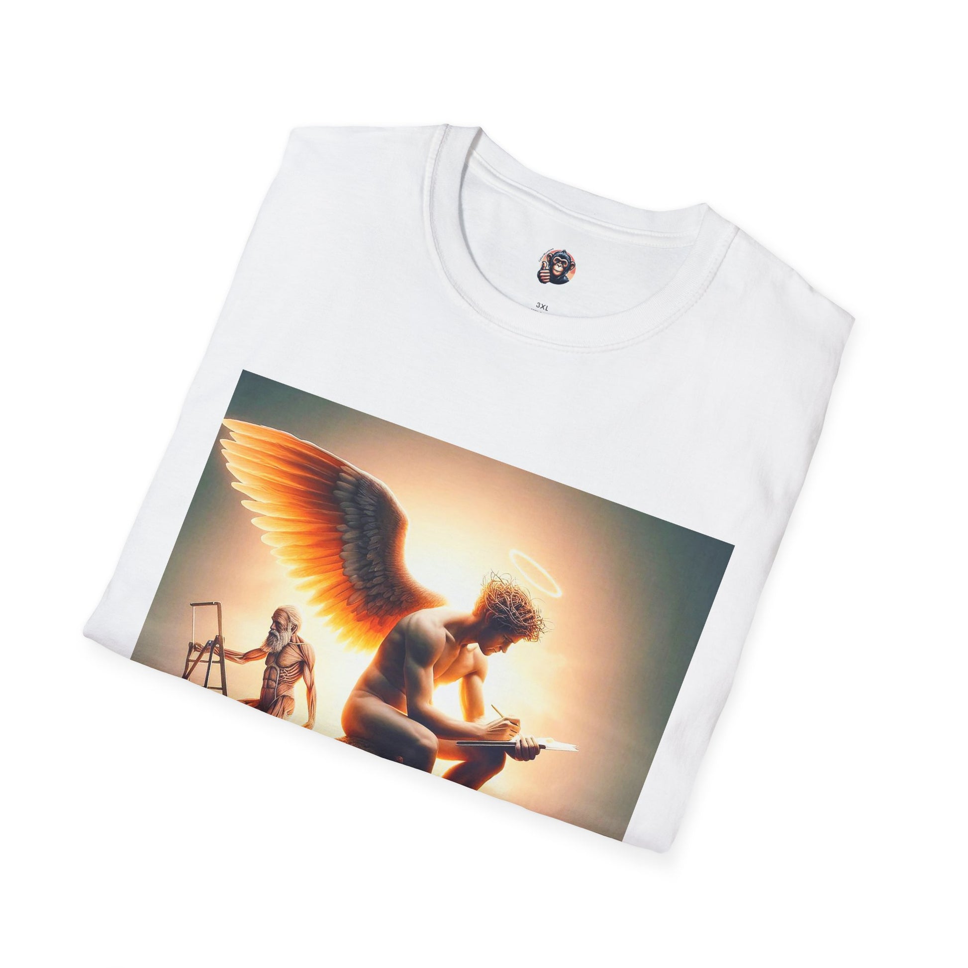 Homo Sapiens Angel reading T-Shirt Printify