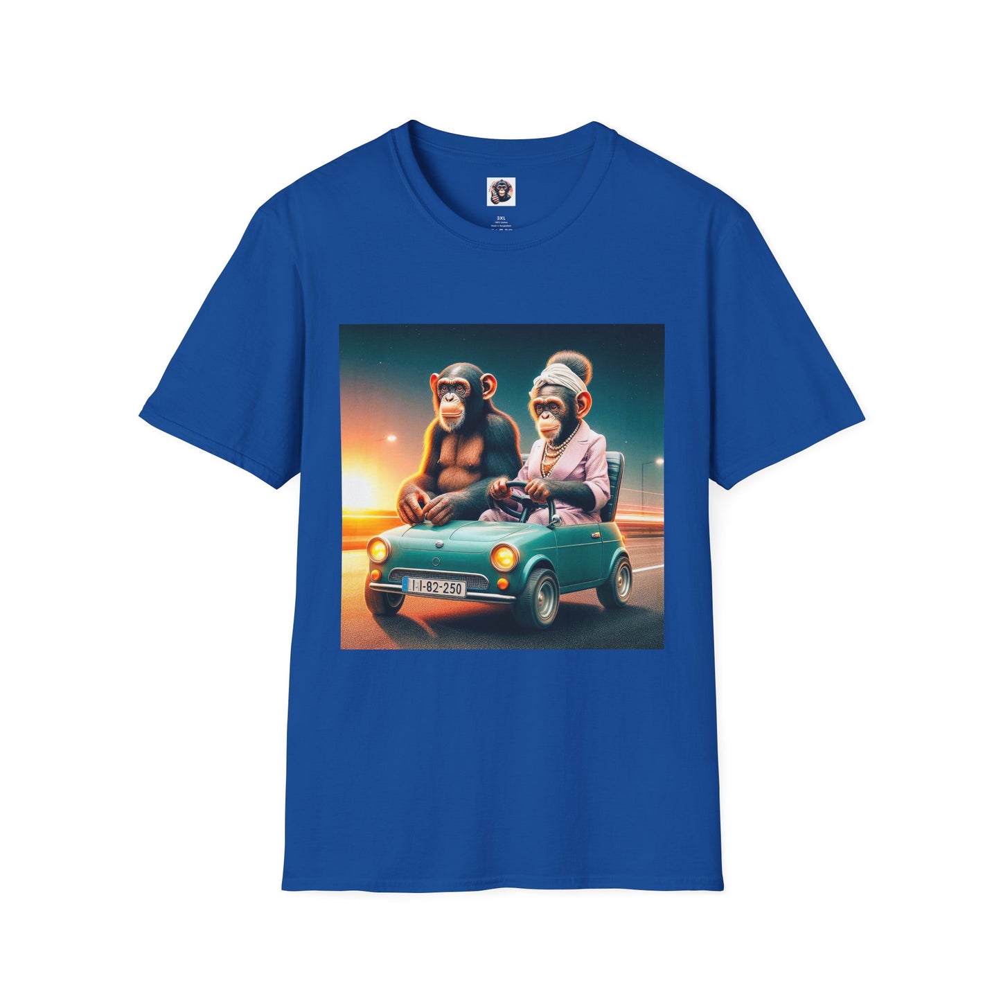 Wacky Bonobo couple T-Shirt Printify XS Royal