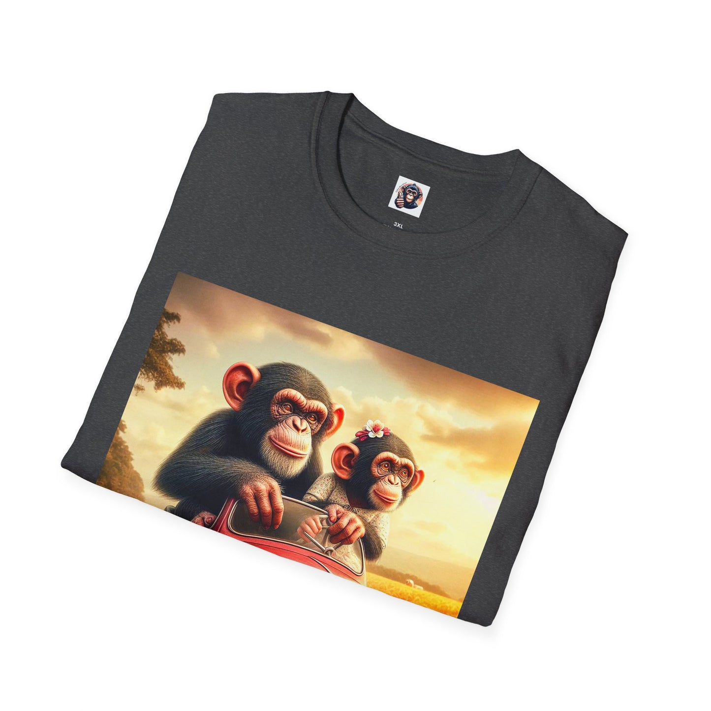 Wacky Chimp tiny car T-Shirt Printify