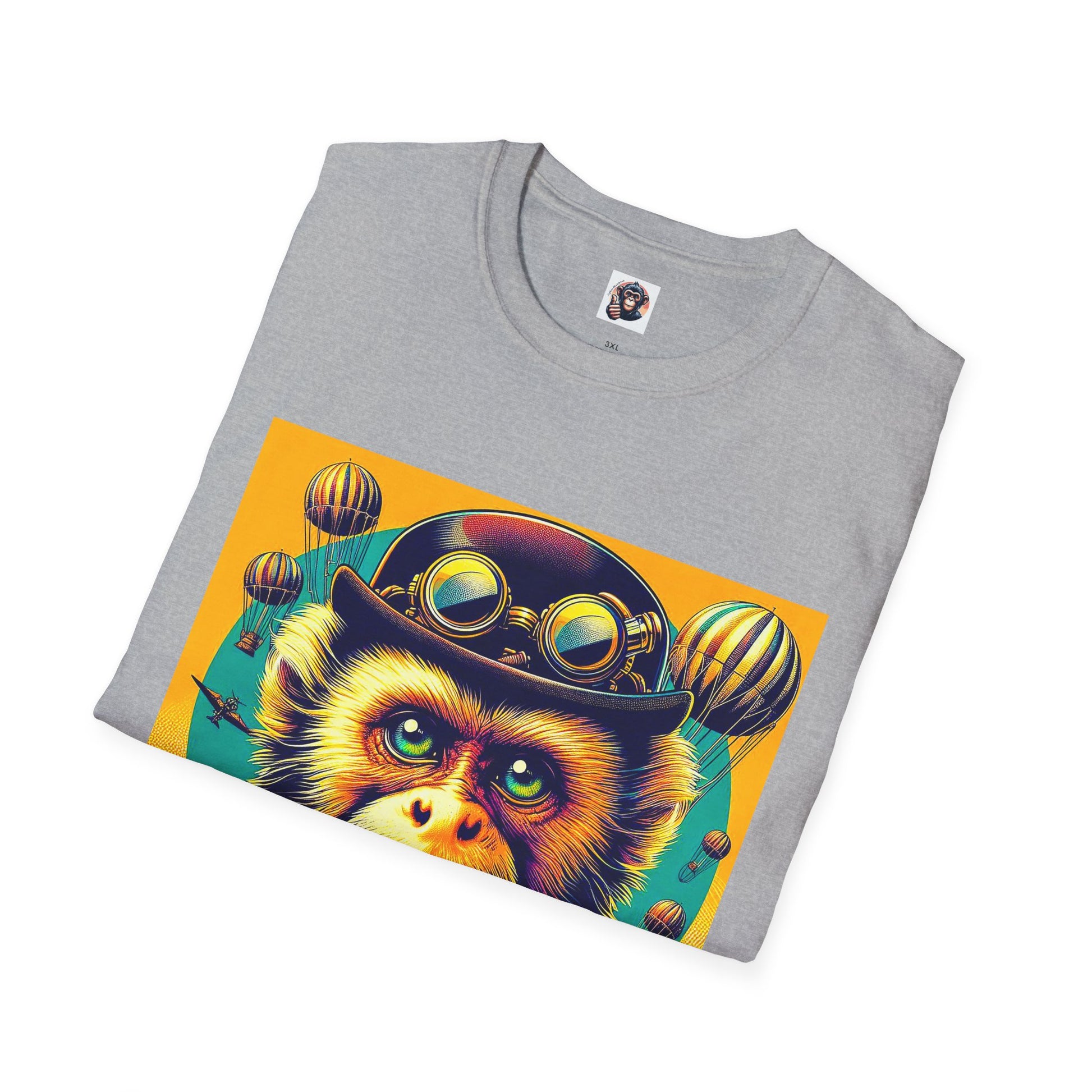 Capuchin Monkey steam punk shirt T-Shirt Printify