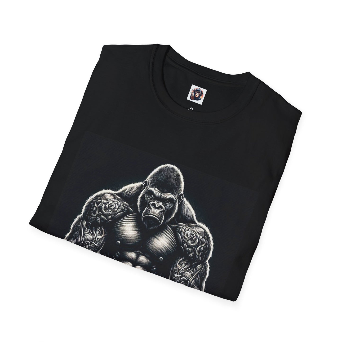 Gorilla muscles man T-Shirt Printify