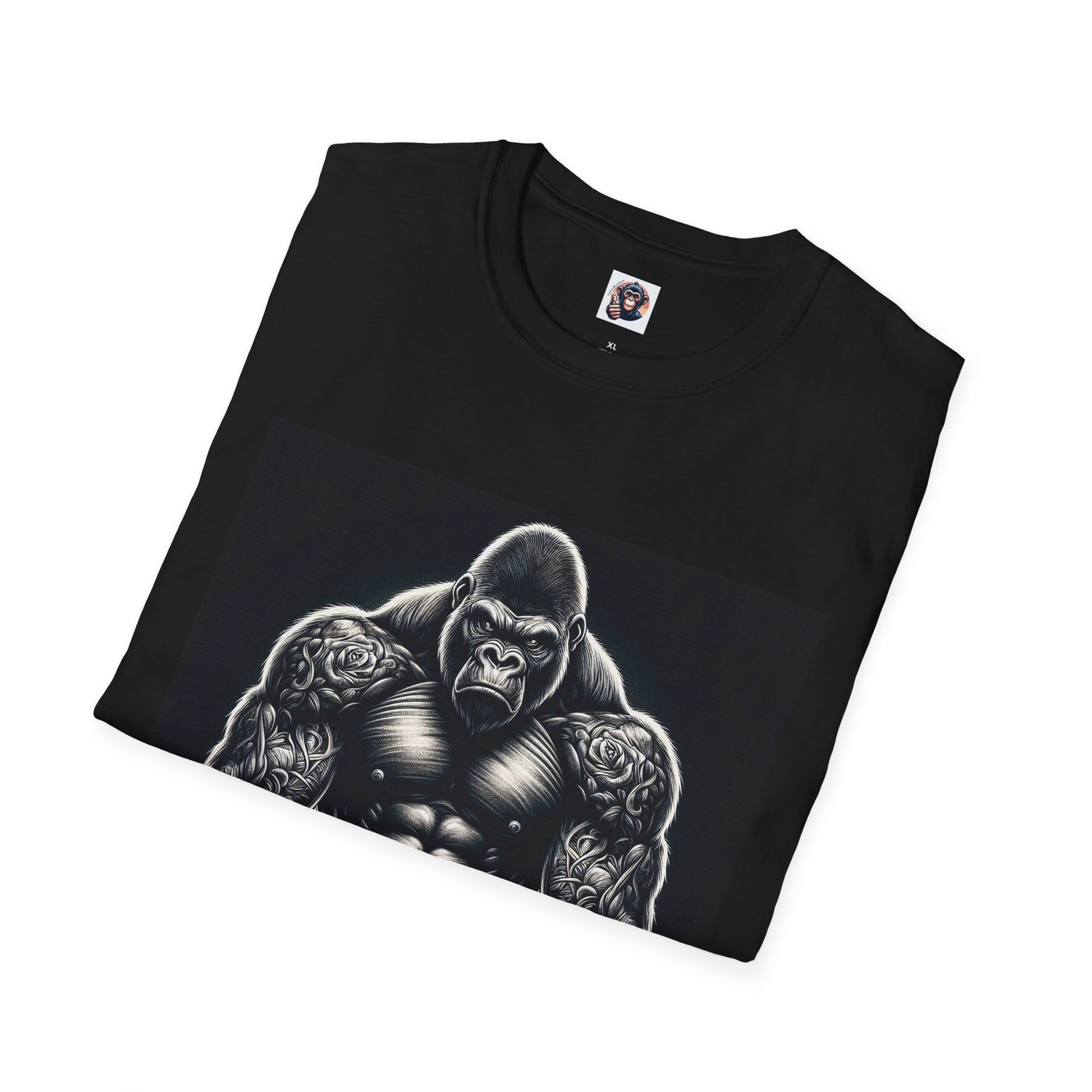 Gorilla muscles man T-Shirt Printify