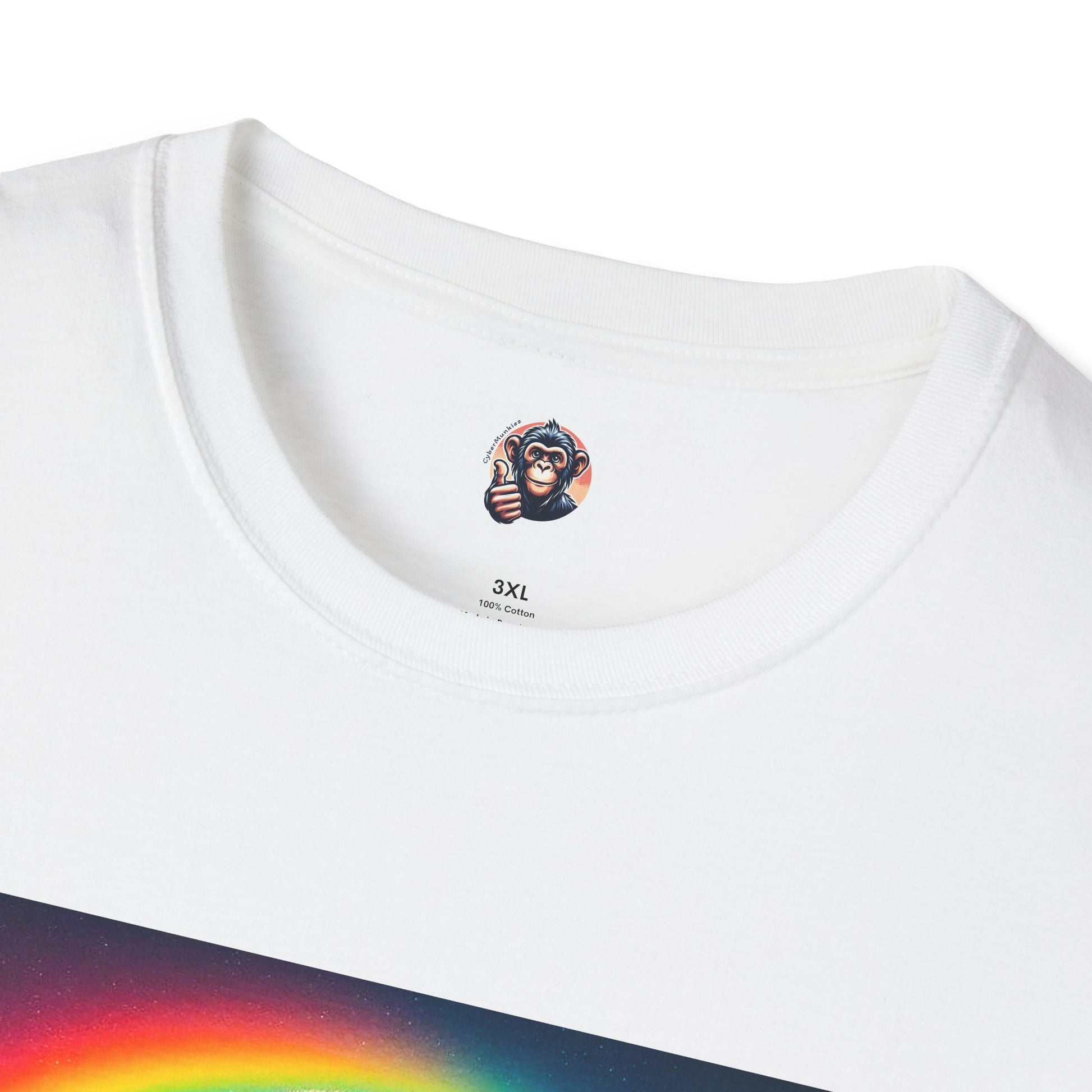 Capuchin Monkey pretty rainbow shirt T-Shirt Printify