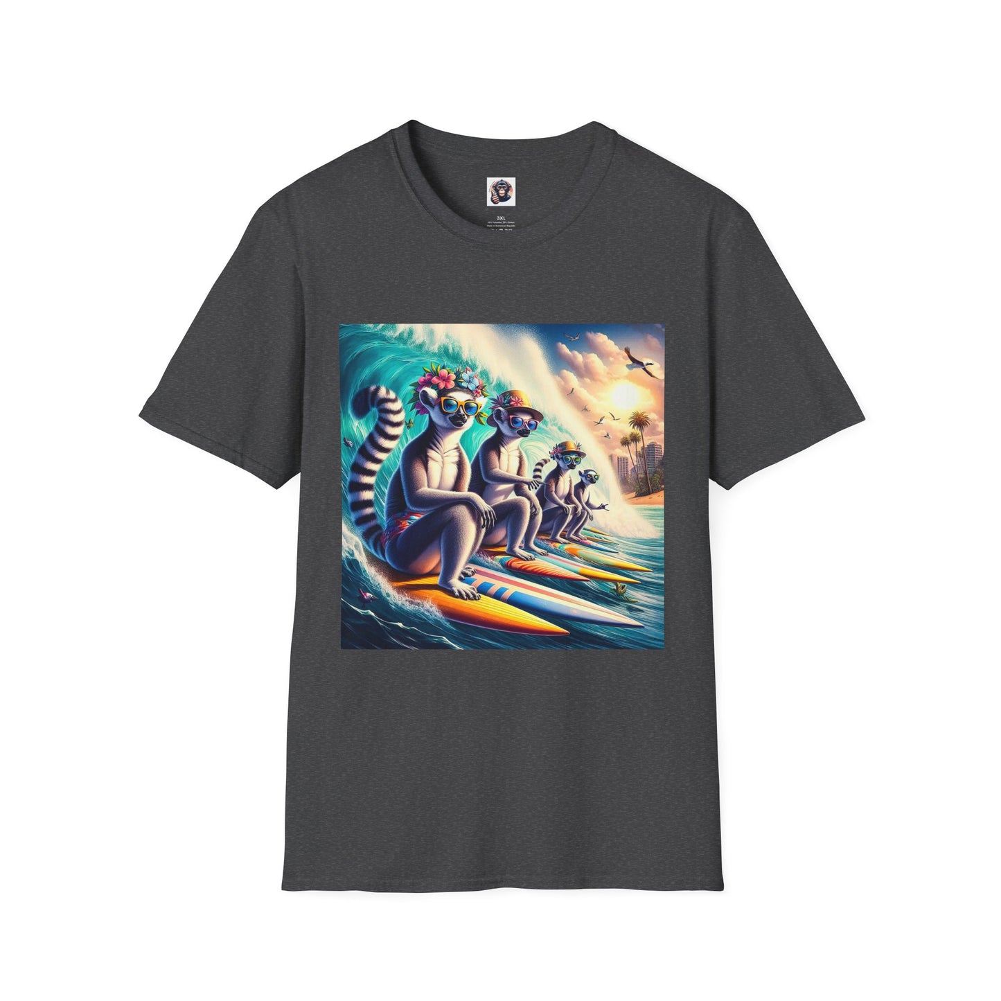 Lemurs T-Shirt Printify XS Dark Heather