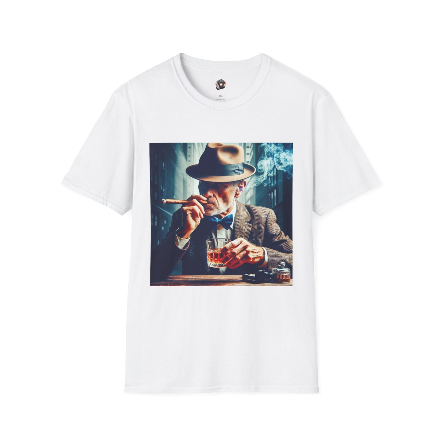 Homo Sapiens smoking T-Shirt Printify S White