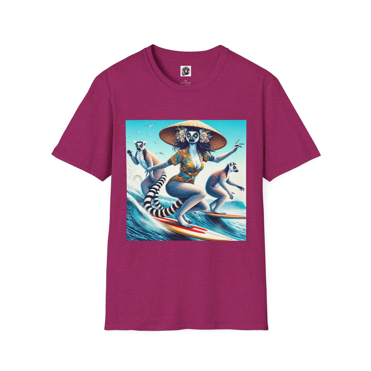 Lemurs T-Shirt Printify S Antique Heliconia