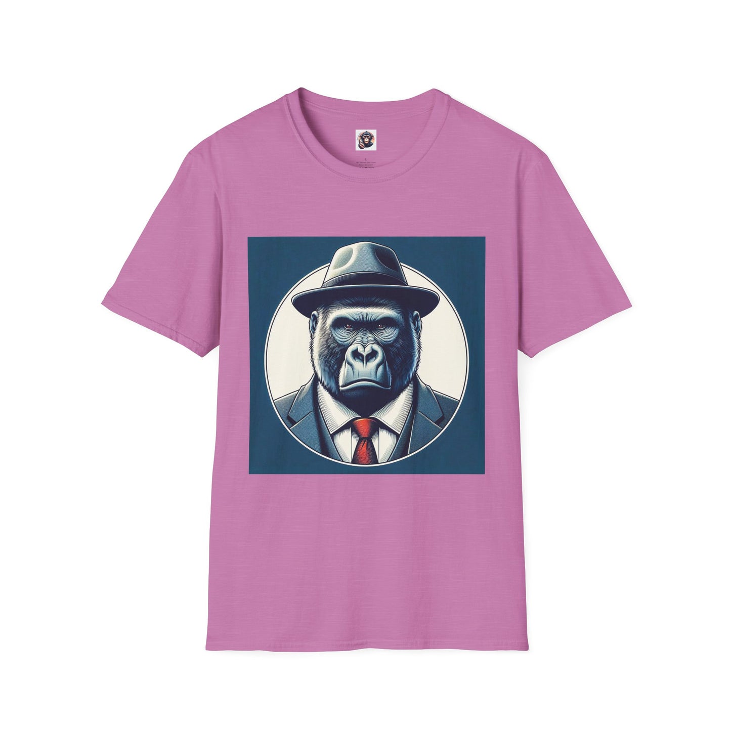 Gorilla working man T-Shirt Printify S Heather Radiant Orchid
