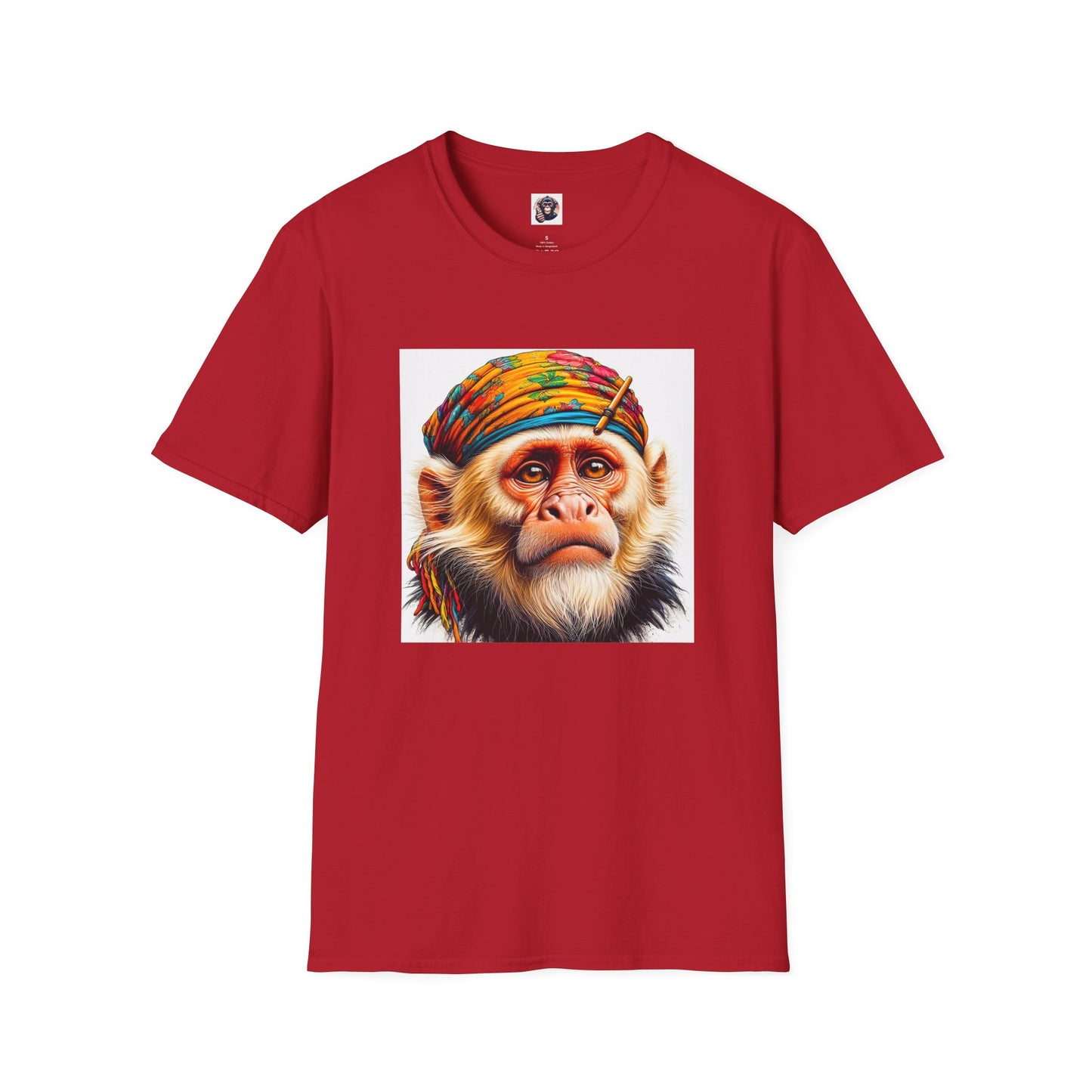 Capuchin Monkey old soul shirt T-Shirt Printify S Cherry Red