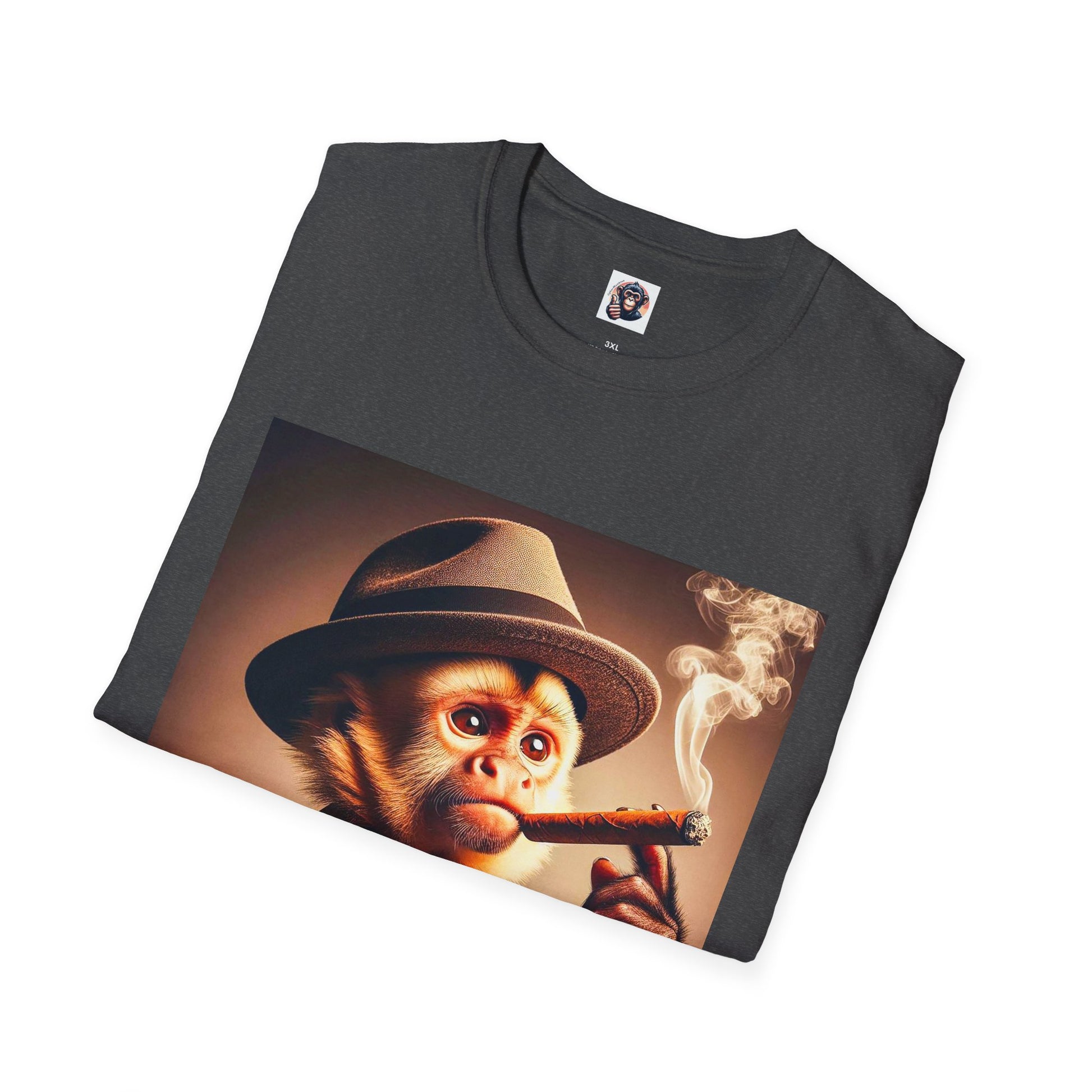 Capuchin Monkey smoking cigar shirt T-Shirt Printify