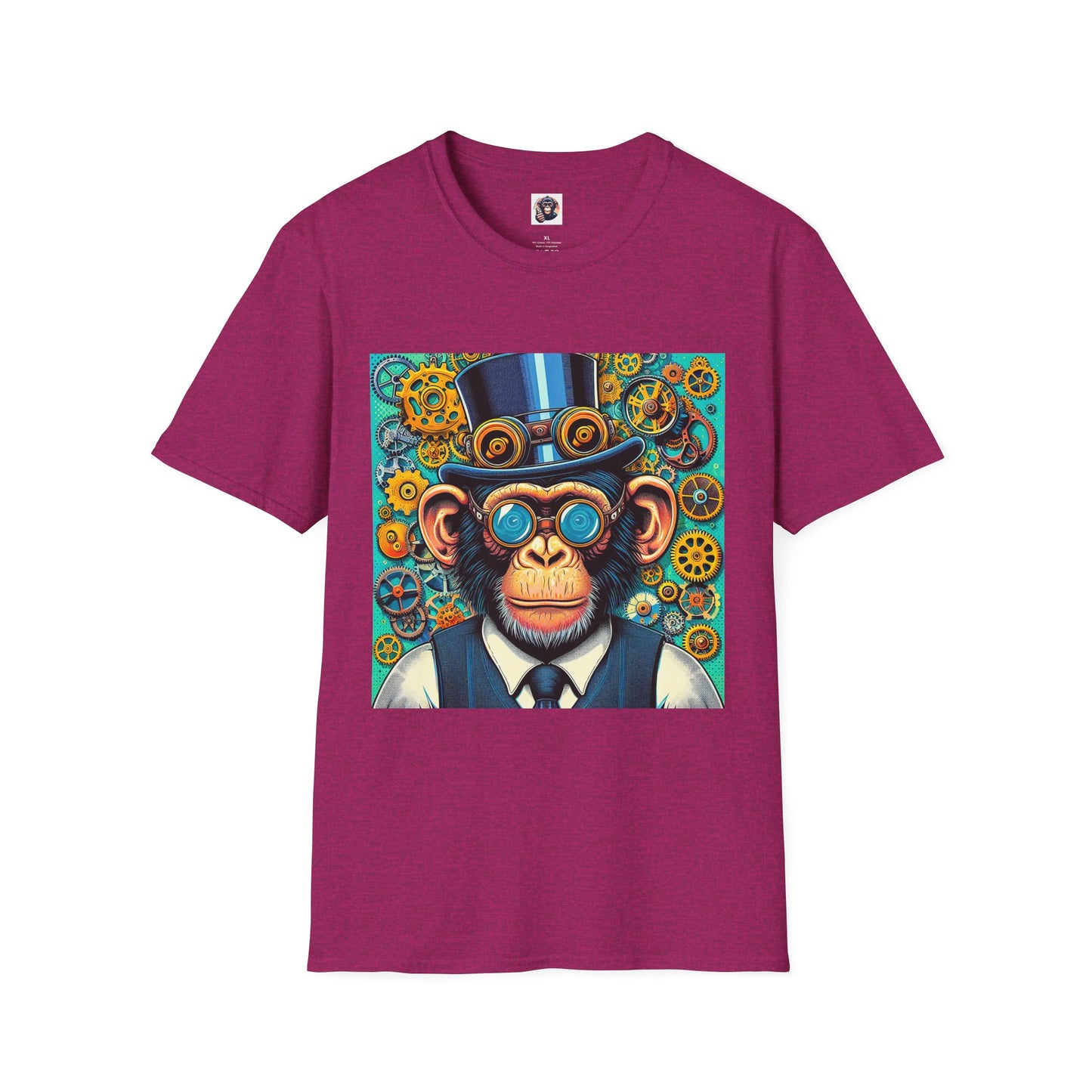 Bonobo steam punk T-Shirt Printify S Antique Heliconia