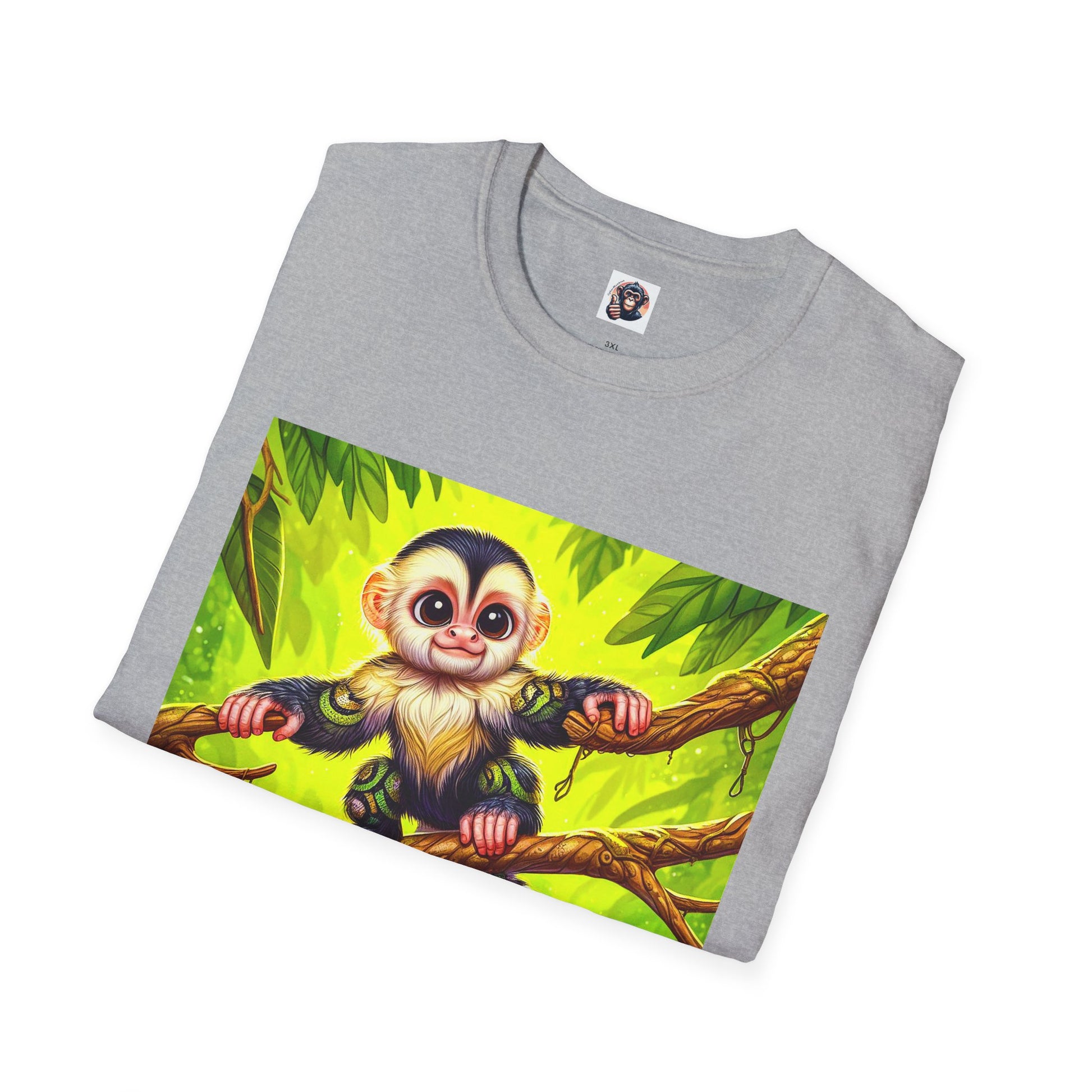 Capuchin Monkey jungle T-Shirt T-Shirt Printify