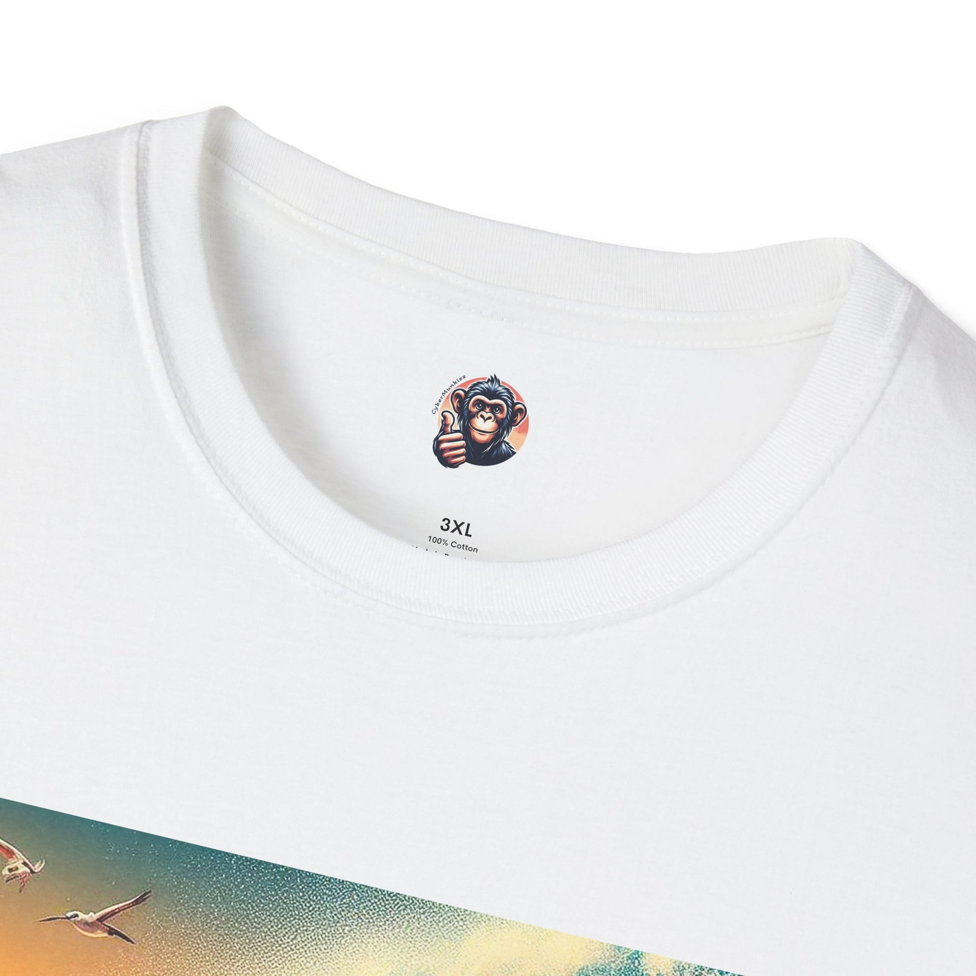 Capuchin Monkey surfing beauty T-Shirt Printify