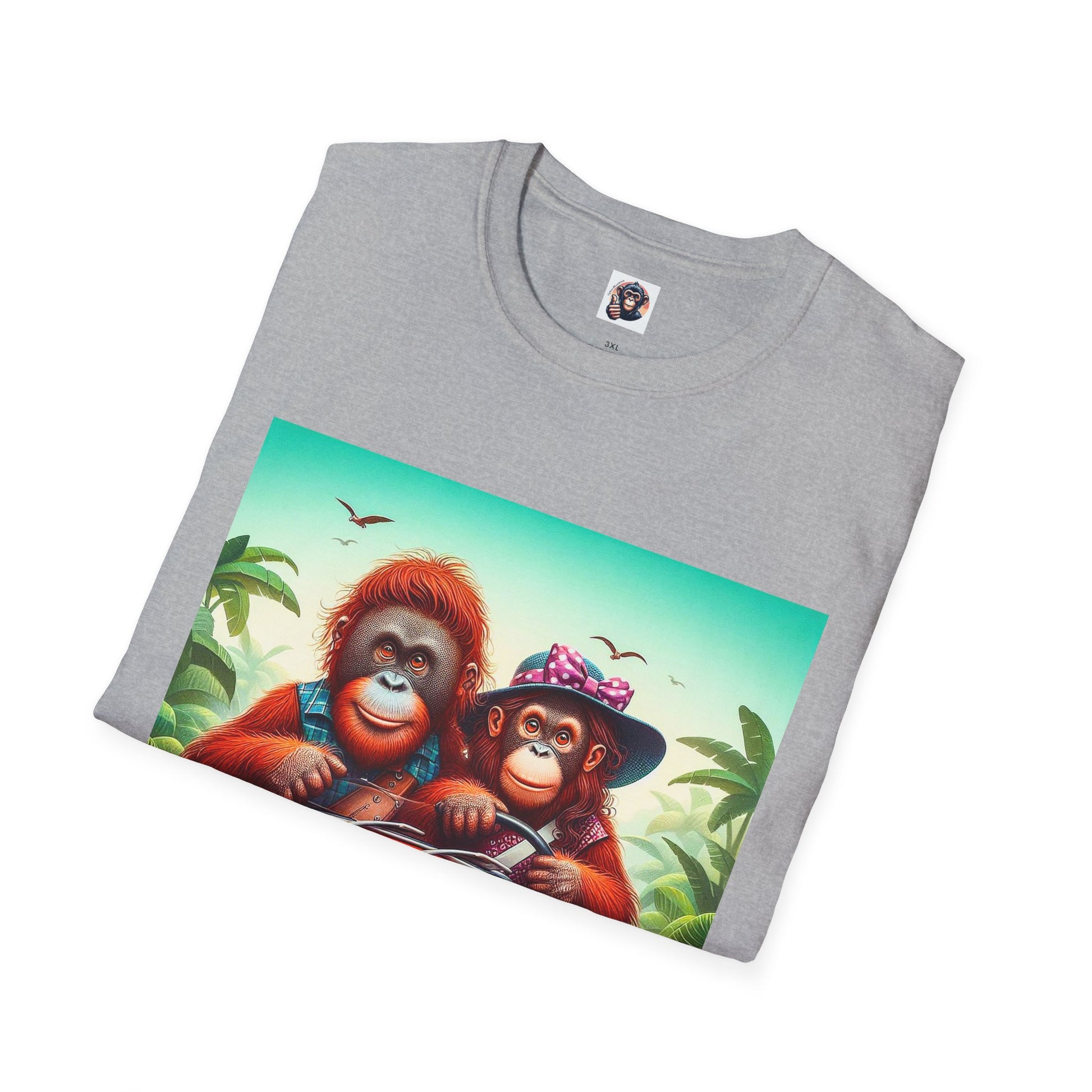 Wacky Orangutans friends driving T-Shirt Printify