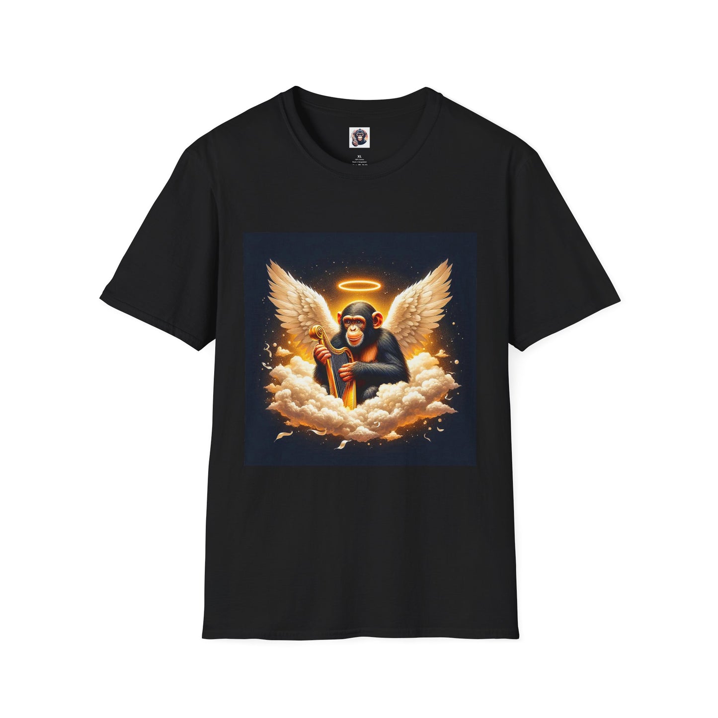 Chimp Angel T-Shirt Printify XS Black