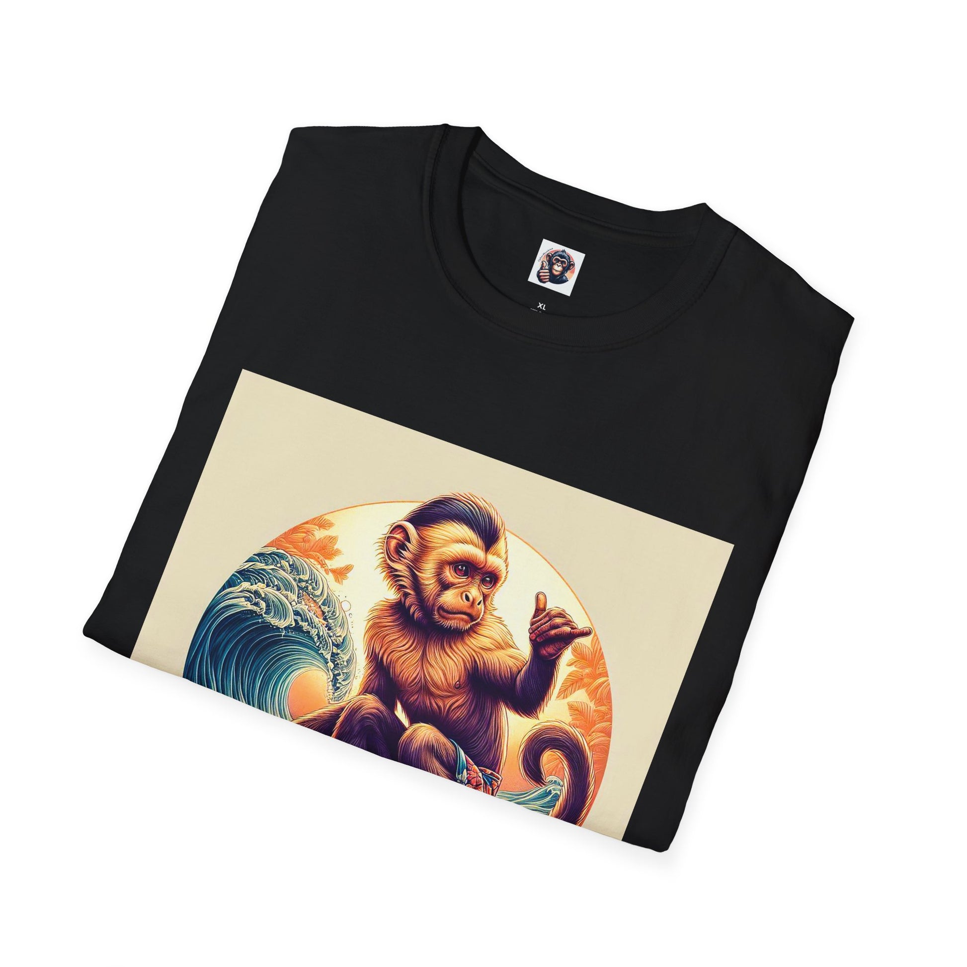 Capuchin Monkey surfs up T-Shirt Printify