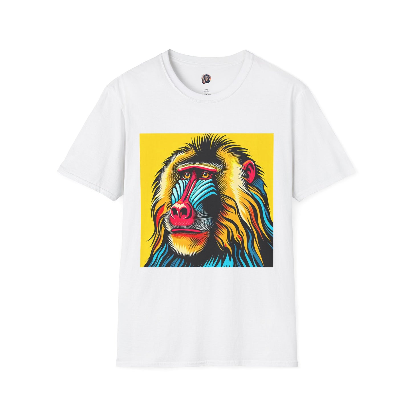 Baboon colorful T-Shirt Printify S White