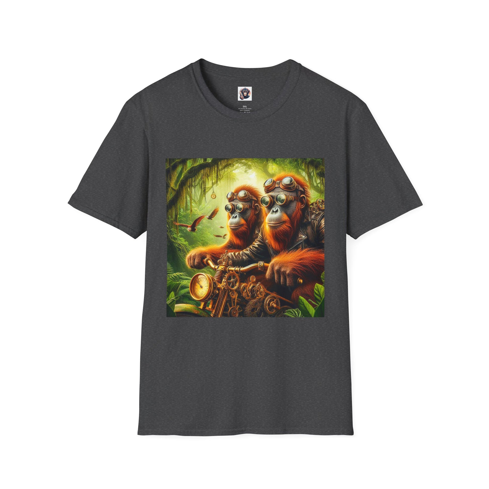 Orangutans jungle friebds T-Shirt Printify XS Dark Heather