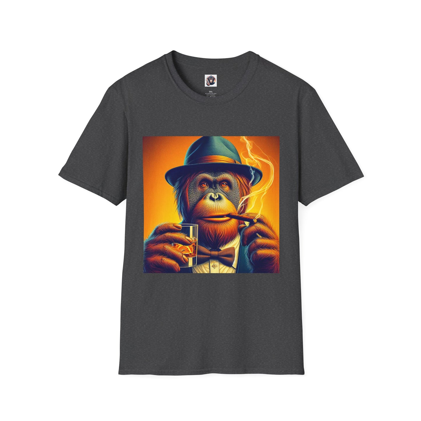 Orangutans whiskey man T-Shirt Printify XS Dark Heather