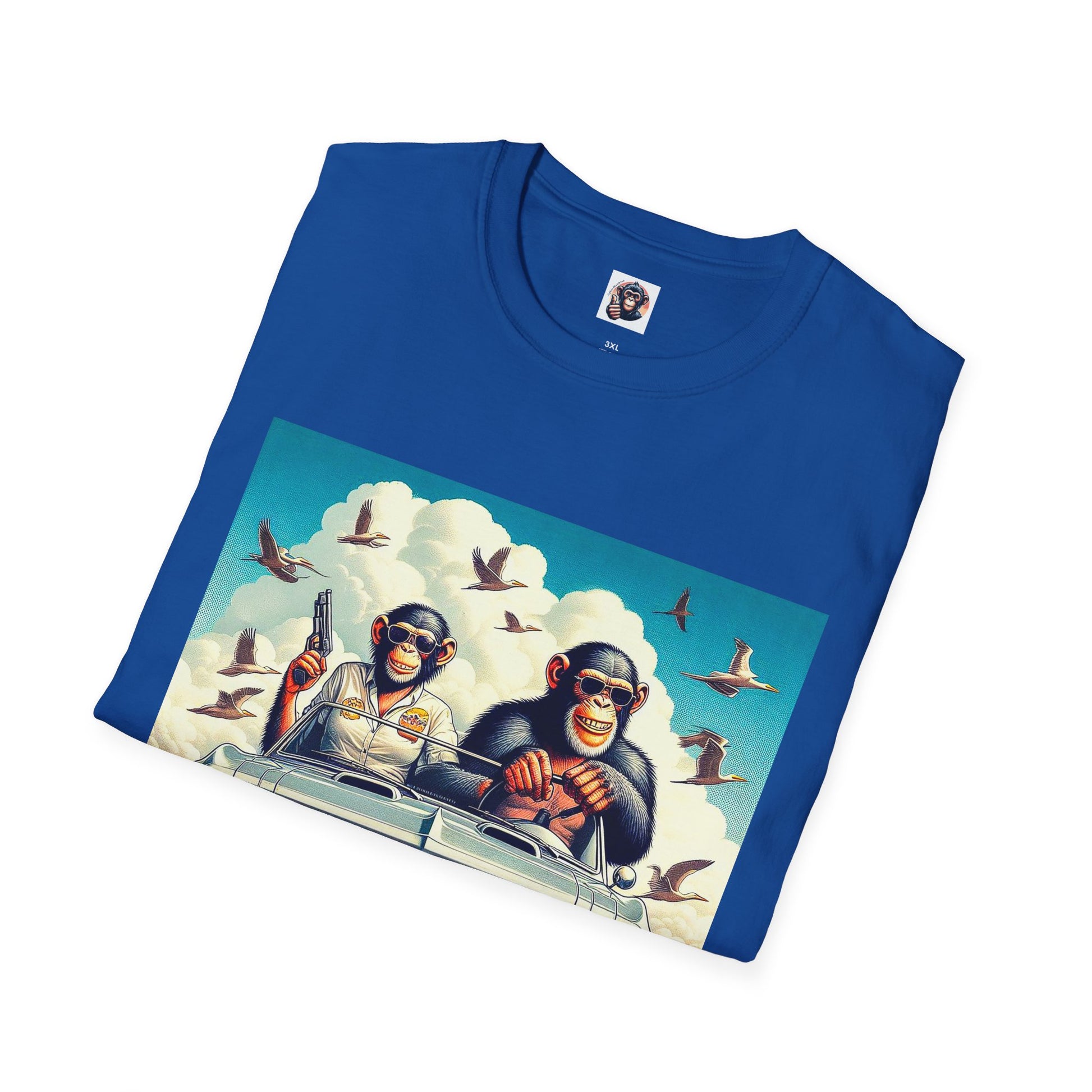 Wacky Chimp driving fun T-Shirt Printify