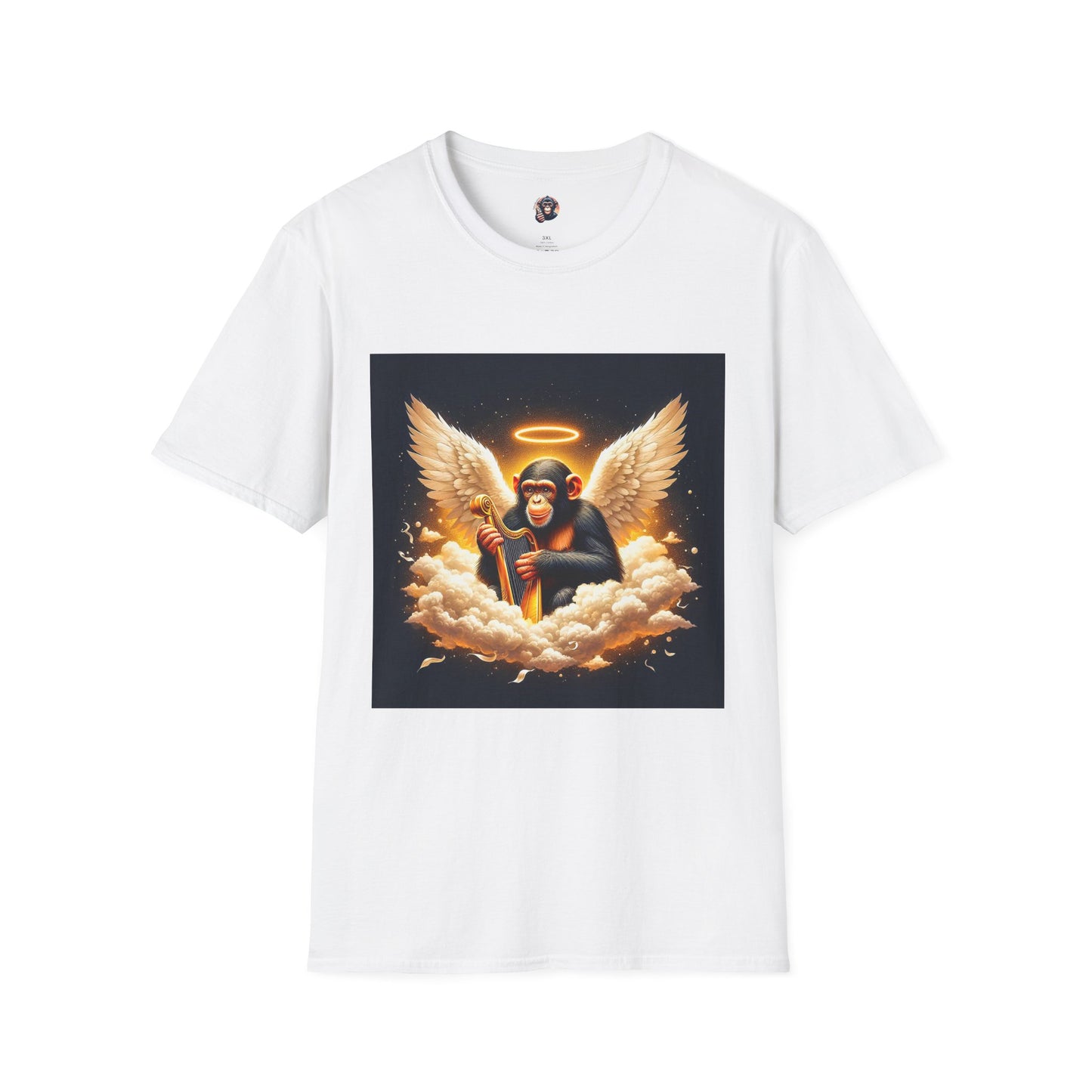Chimp Angel T-Shirt Printify S White