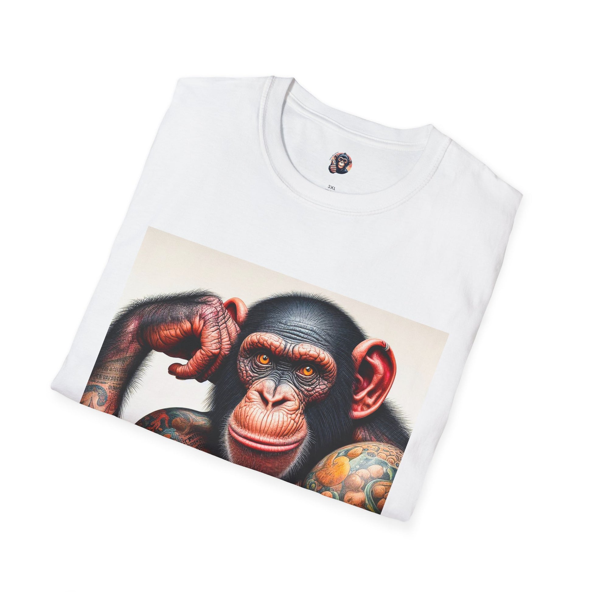 Bonobo muscles man T-Shirt Printify