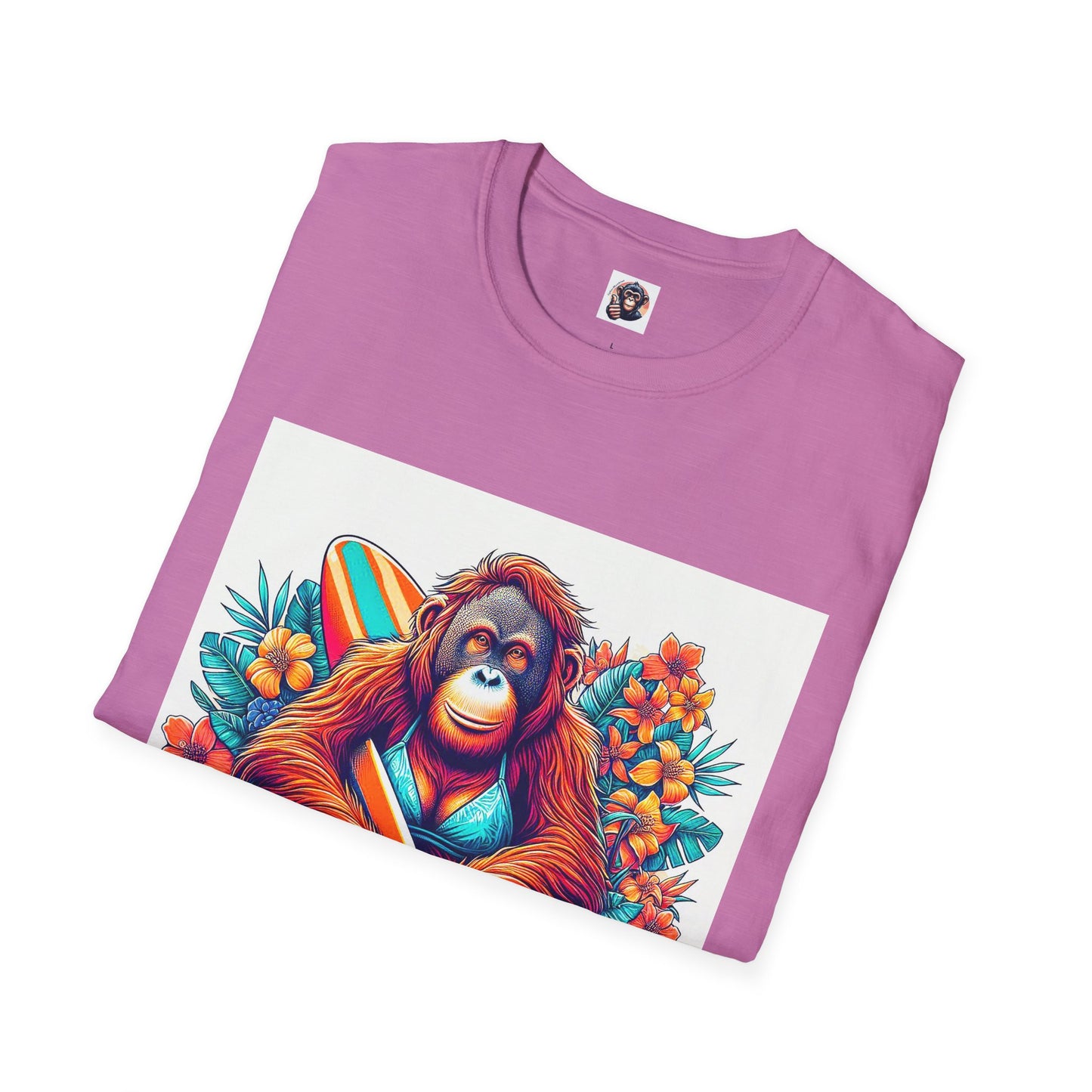 Orangutans surfing