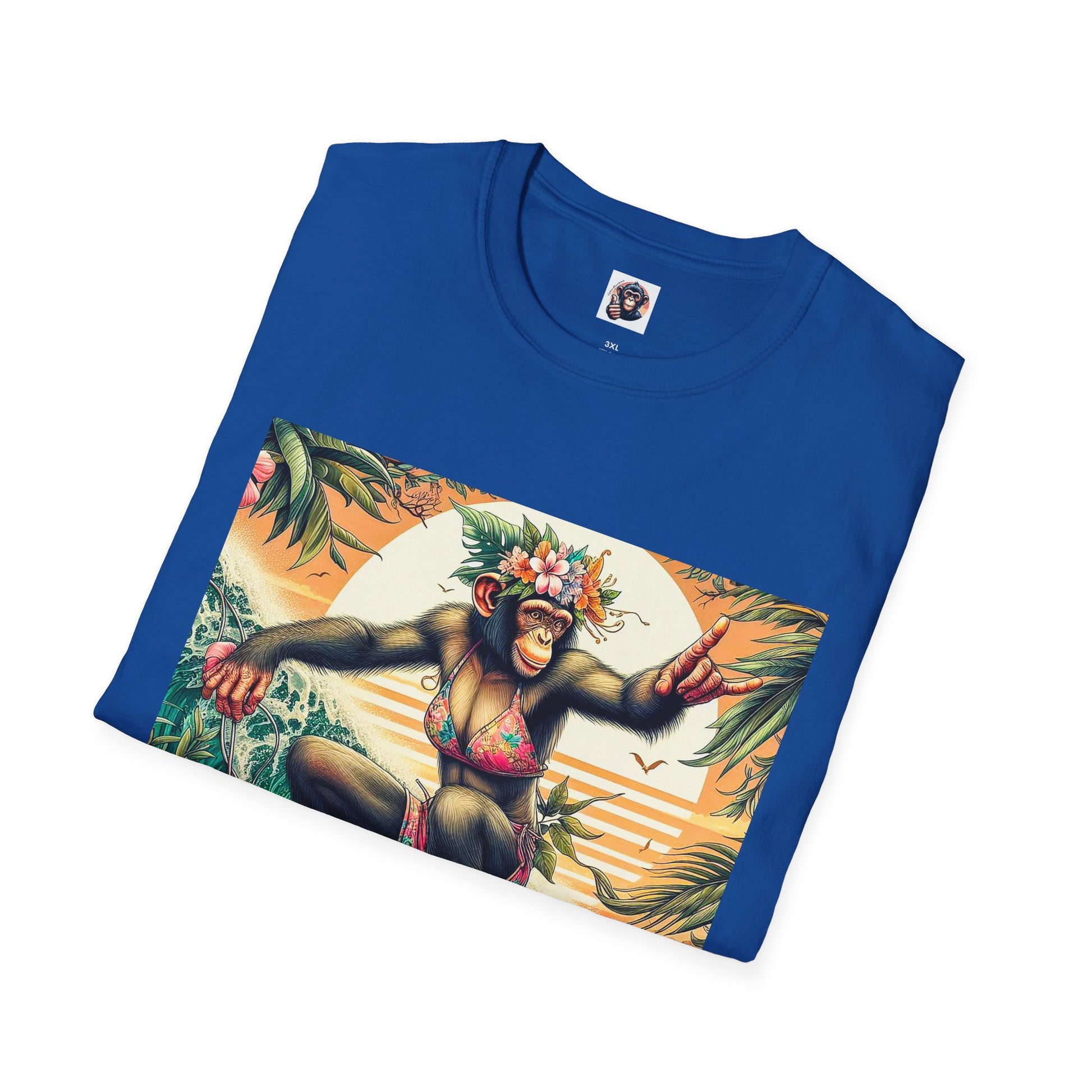 Chimp surfing T-Shirt Printify