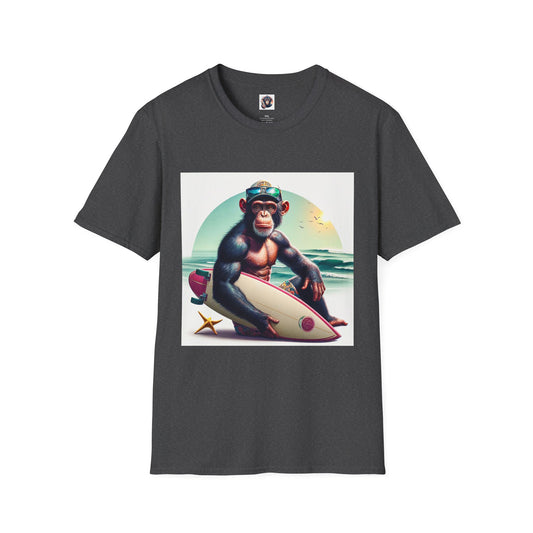 Chimp surfer T-Shirt Printify XS Dark Heather