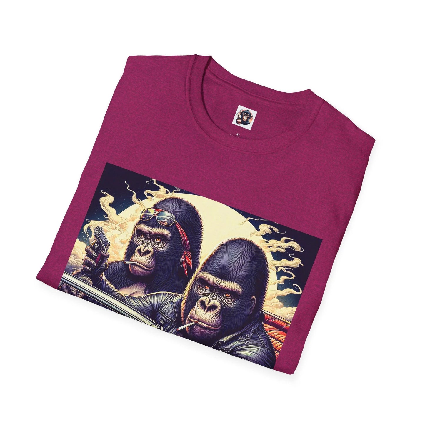 Wacky Gorilla red car by Printify