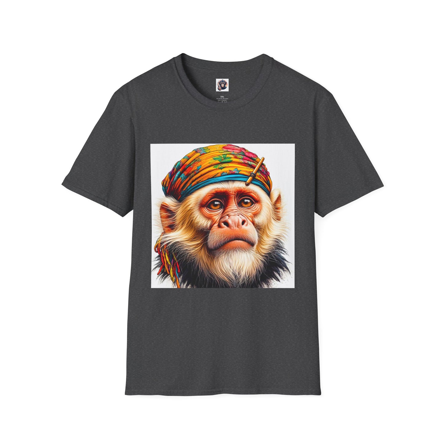 Capuchin Monkey old soul shirt T-Shirt Printify XS Dark Heather