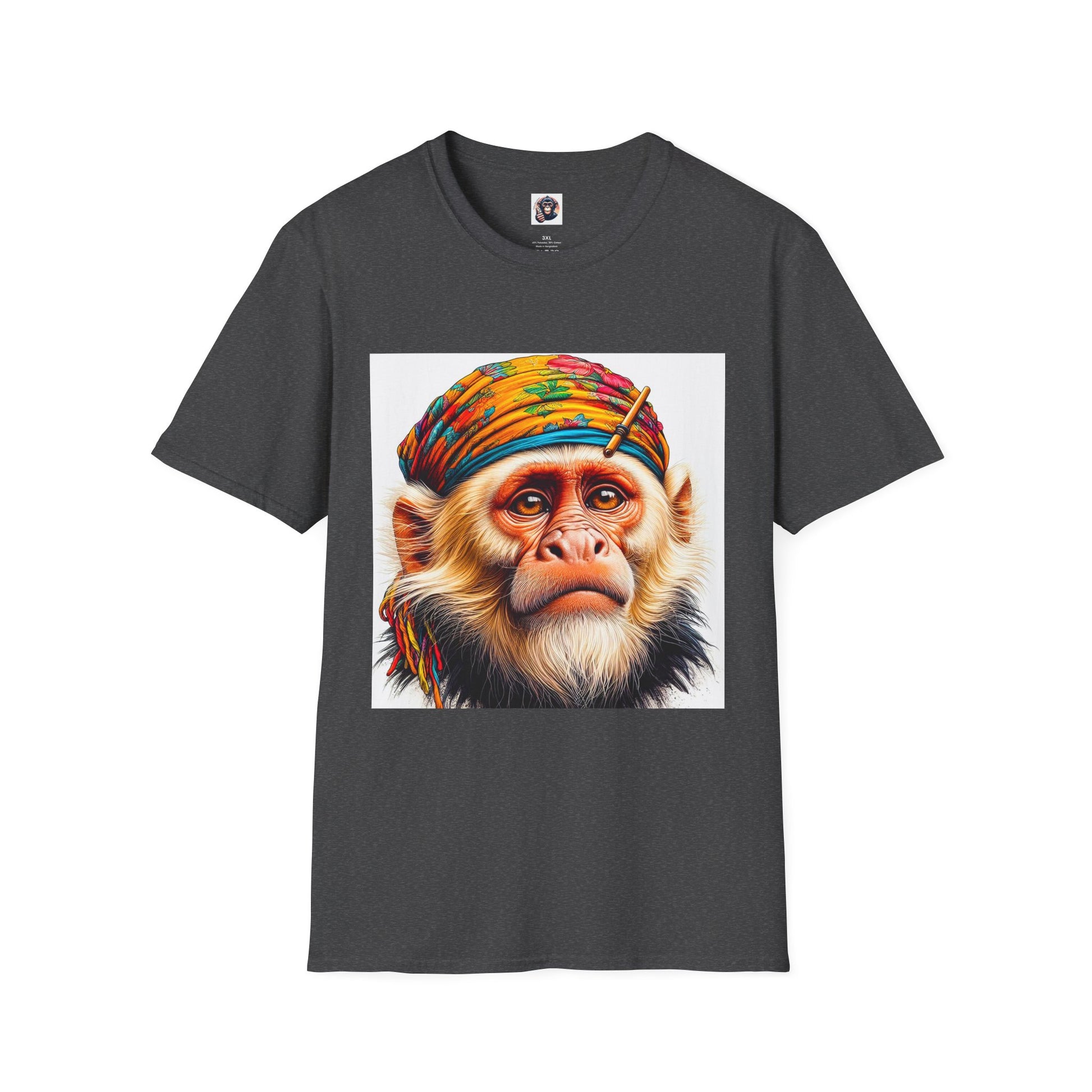 Capuchin Monkey old soul shirt T-Shirt Printify XS Dark Heather
