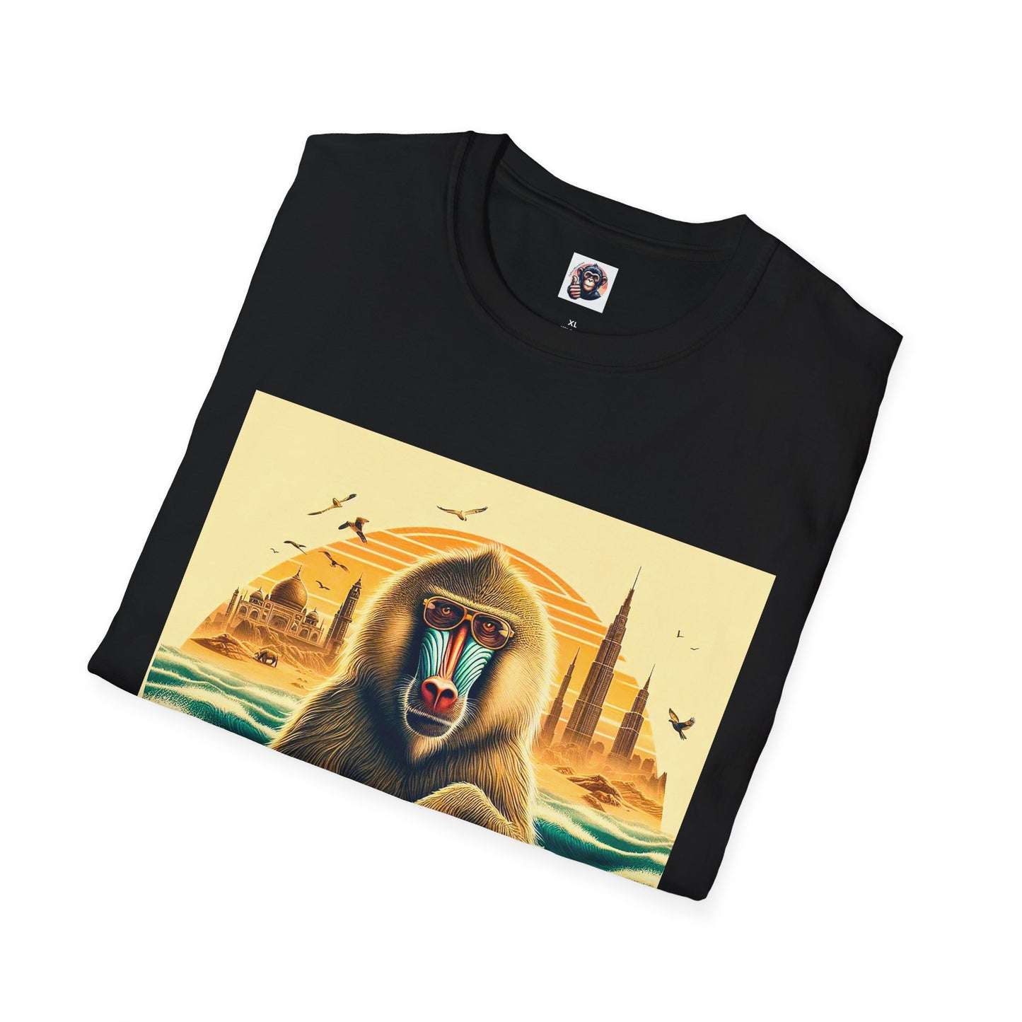 Baboon surfer T-Shirt Printify