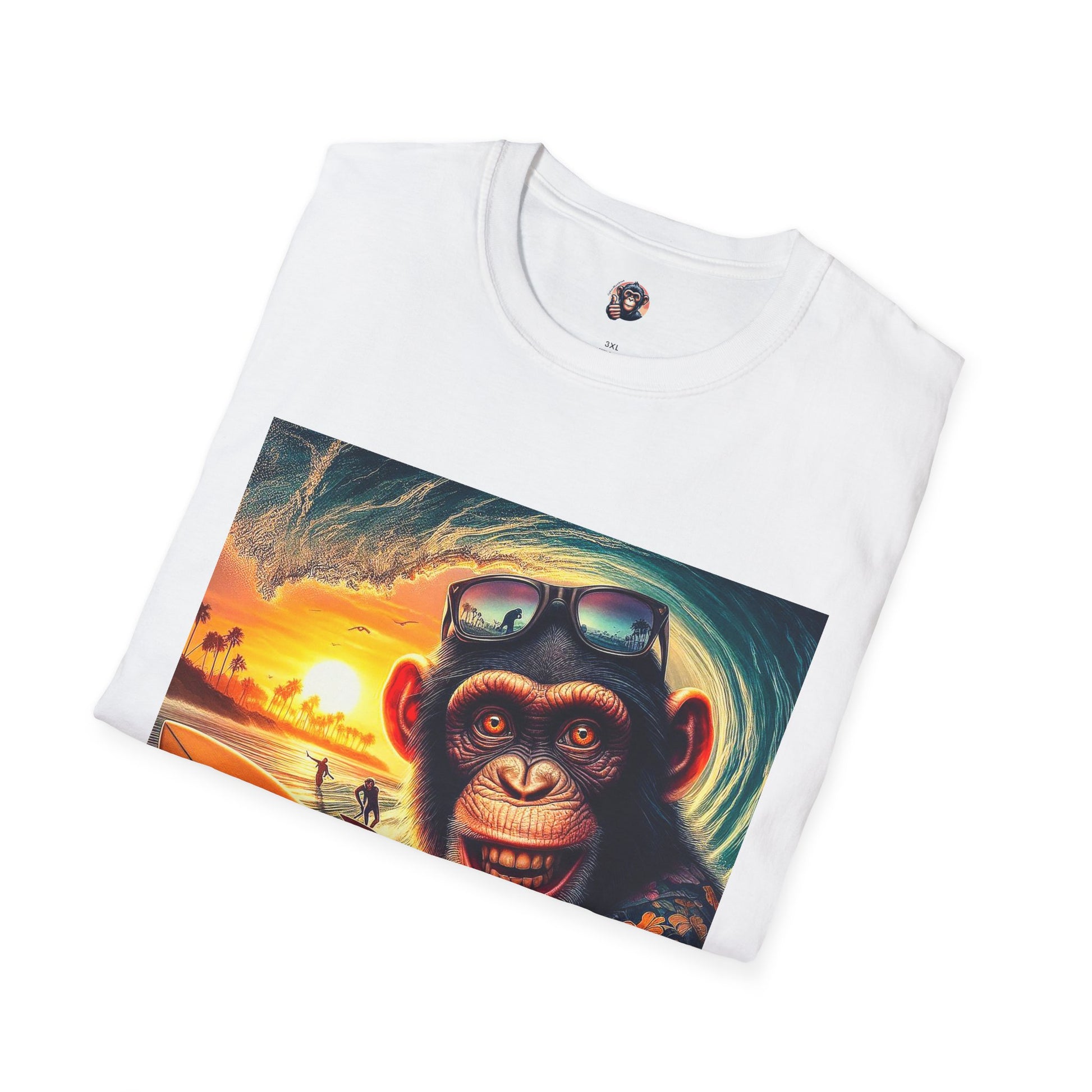 Chimp surfs up T-Shirt Printify