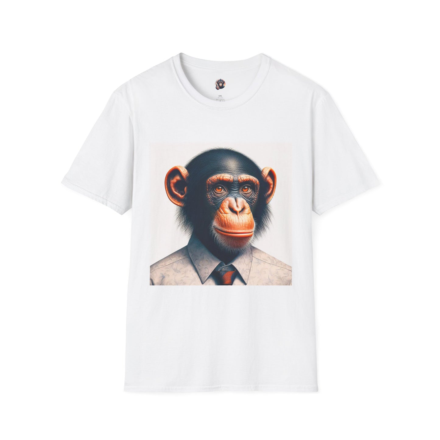 Bonobo business man T-Shirt Printify S White