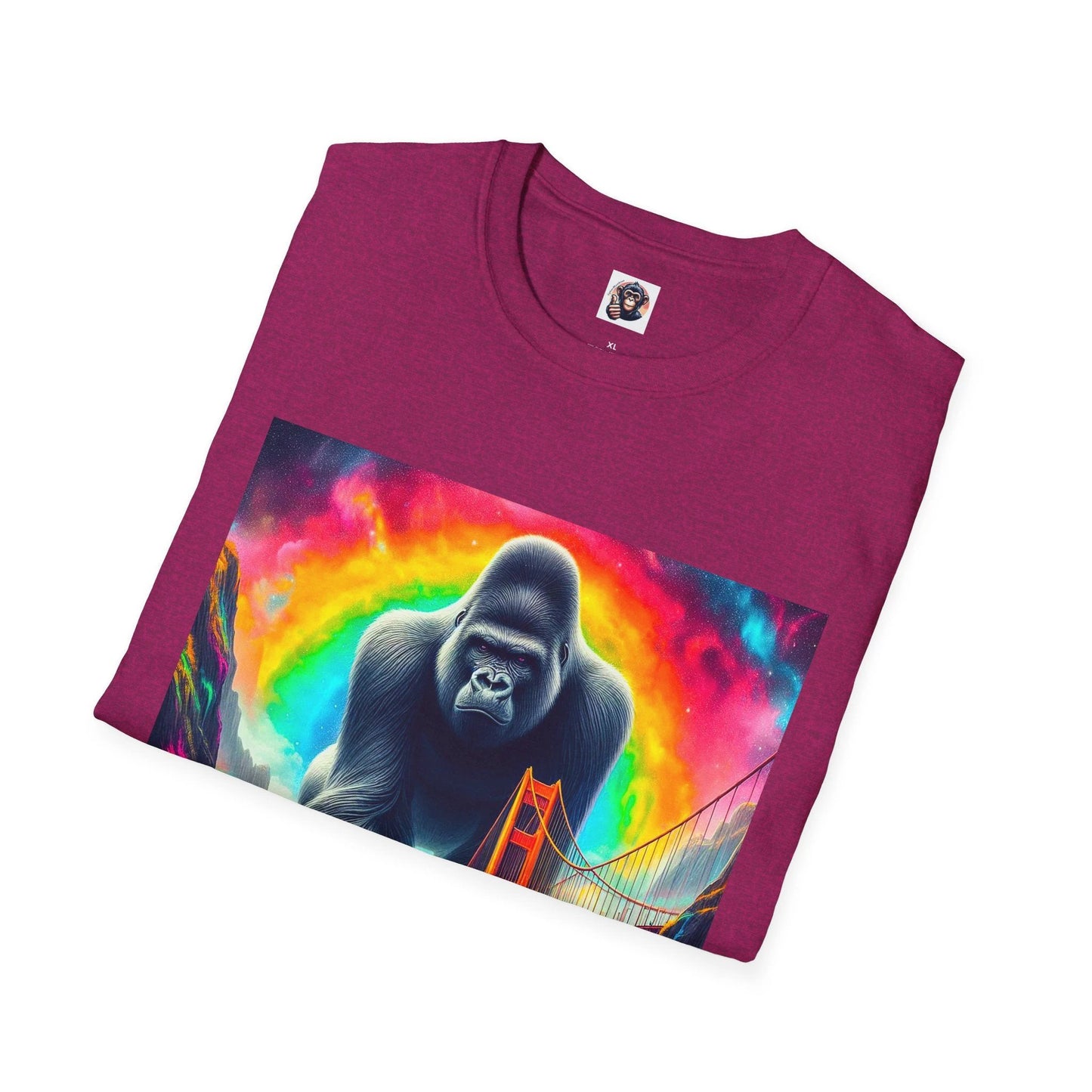 Gorilla attacking city shirt by Printify