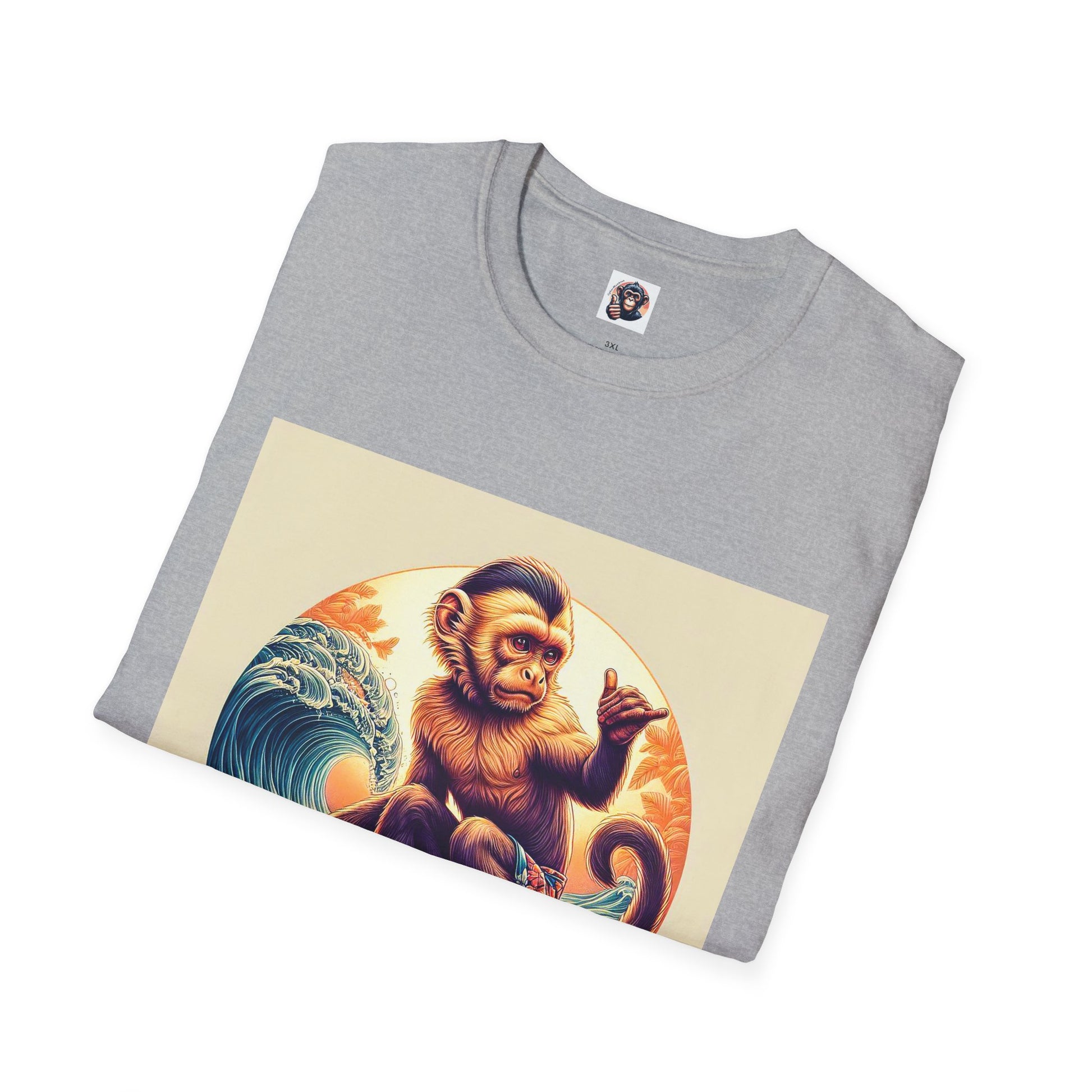 Capuchin Monkey surfs up T-Shirt Printify