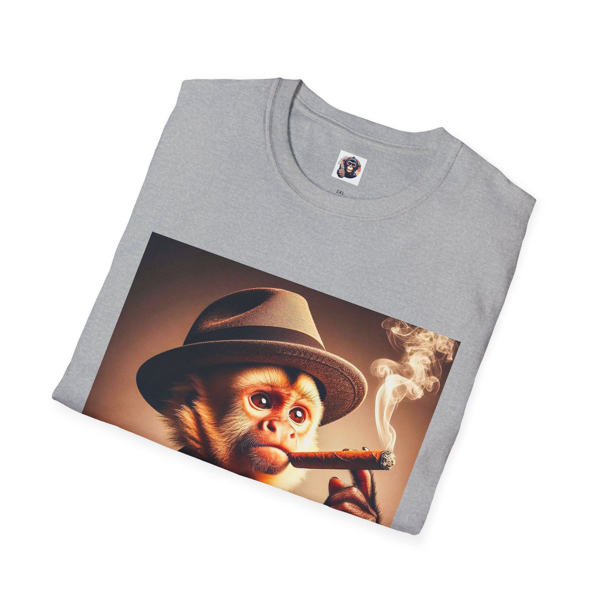 Capuchin Monkey smoking cigar shirt T-Shirt Printify